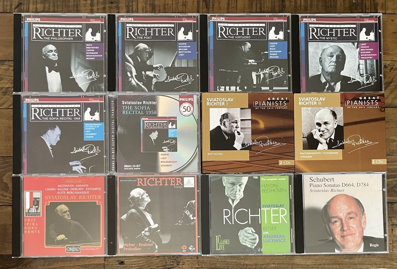 SVIATOSLAV RICHTER (PIANO) 12 CD LOT / VARIOUS LABELS SCHUBERT, CHOPIN NM/EX