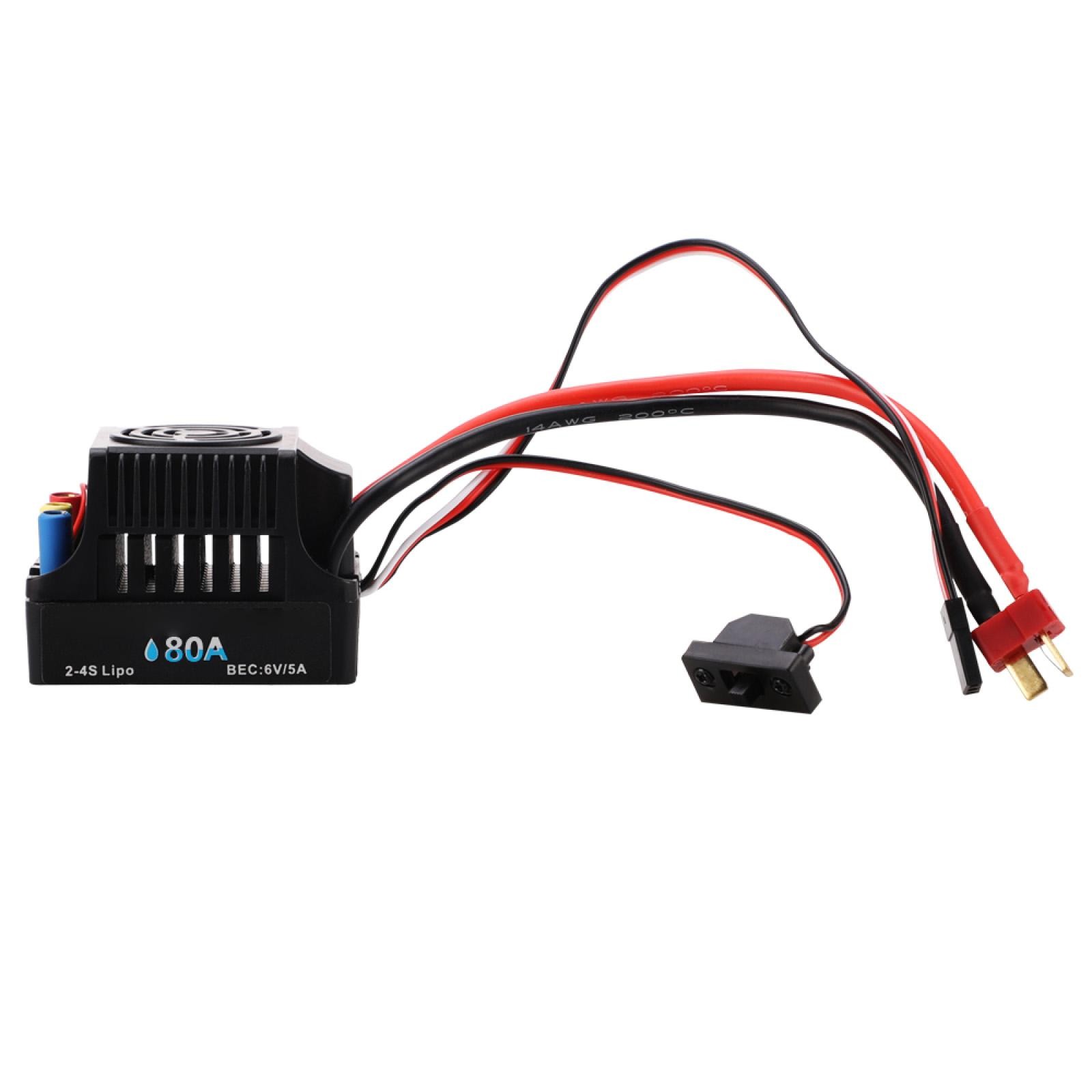 Durable Waterproof 80A Brushless ESC 6V/5A BEC Output For 1/8 Remote Control Car