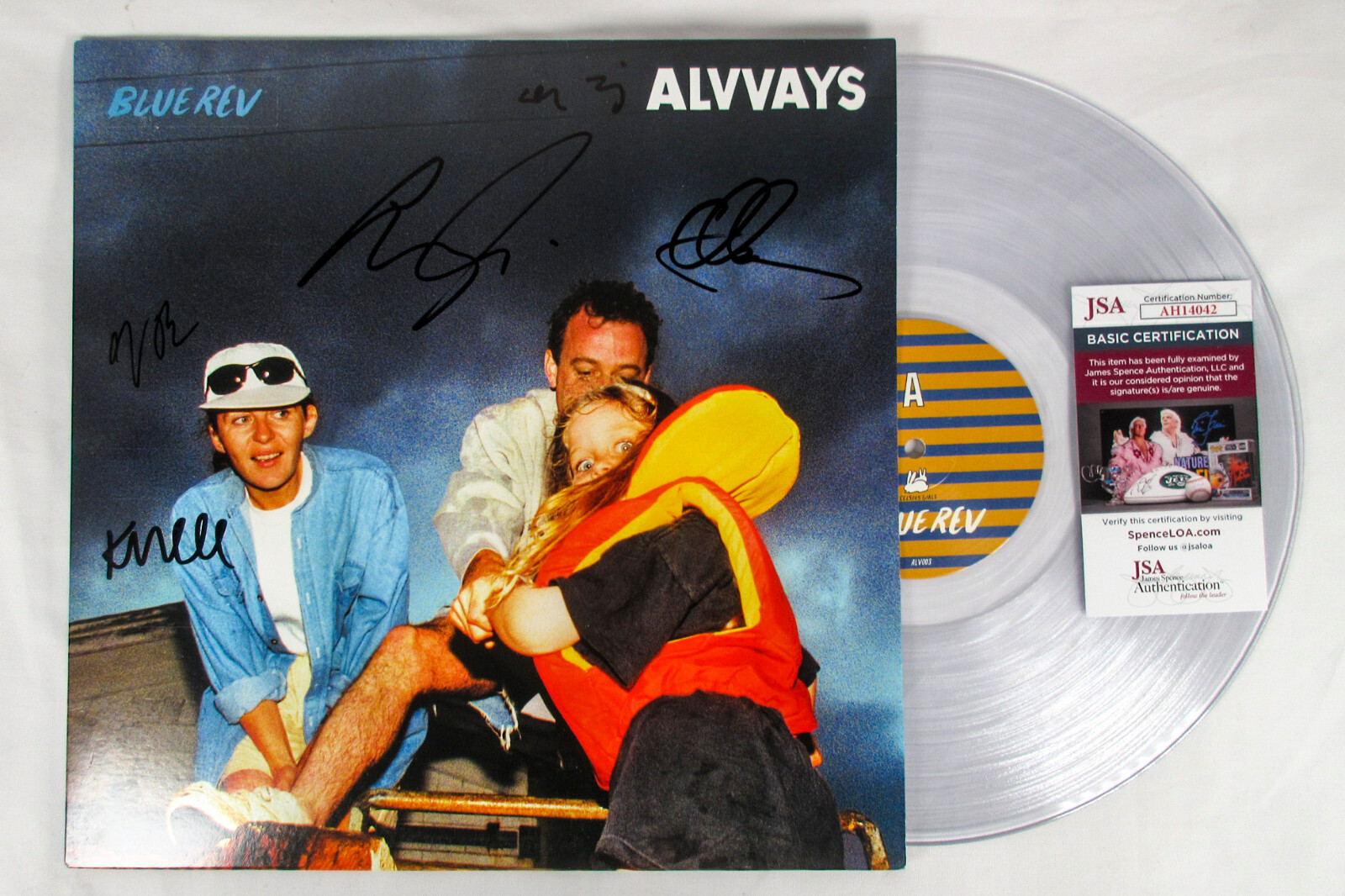 ALVVAYS Full Band Signed Autographed BLUE REV Clear Vinyl Album JSA COA