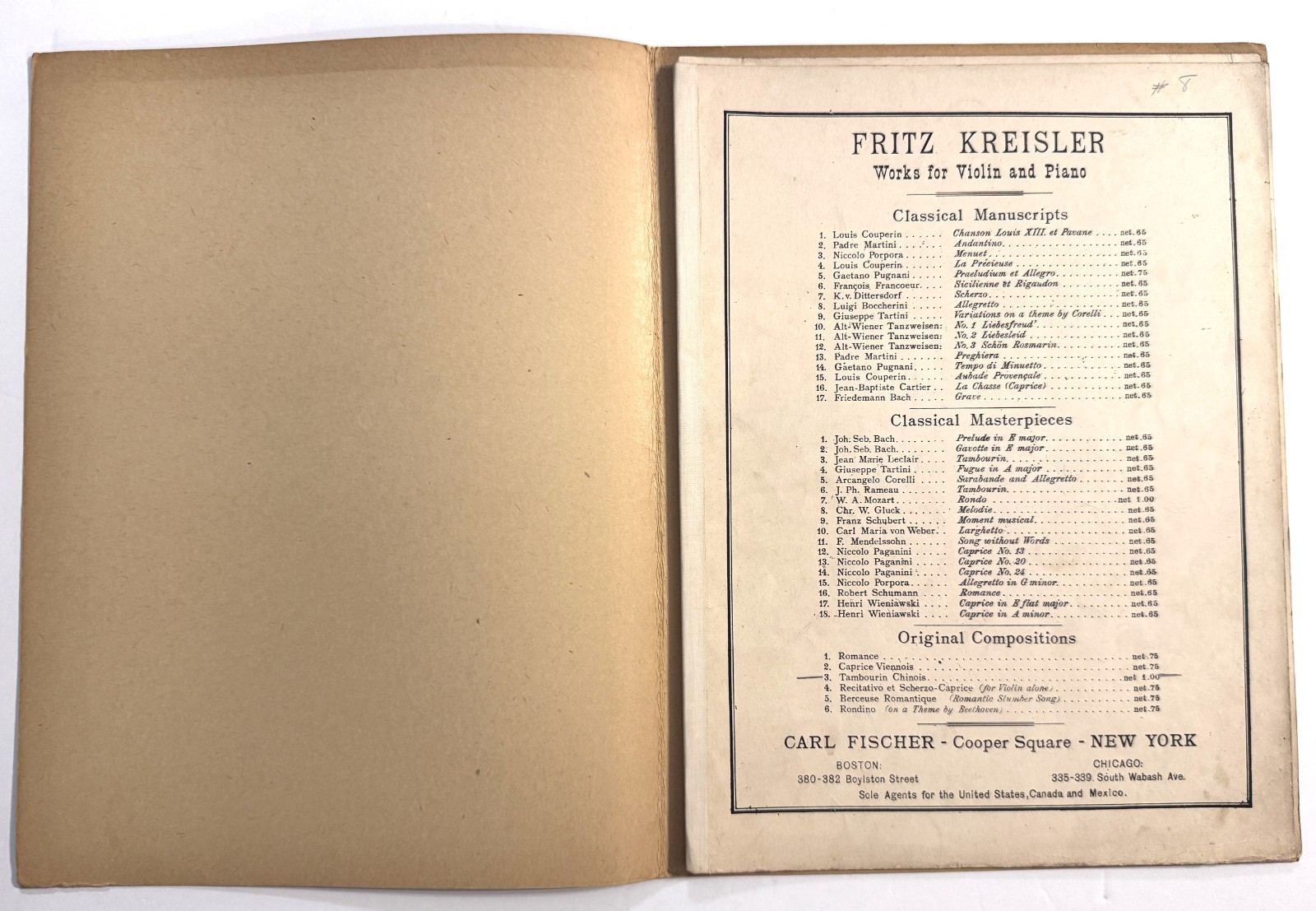 Antique Music for Tambourin Chinois by Fritz Kreisler 