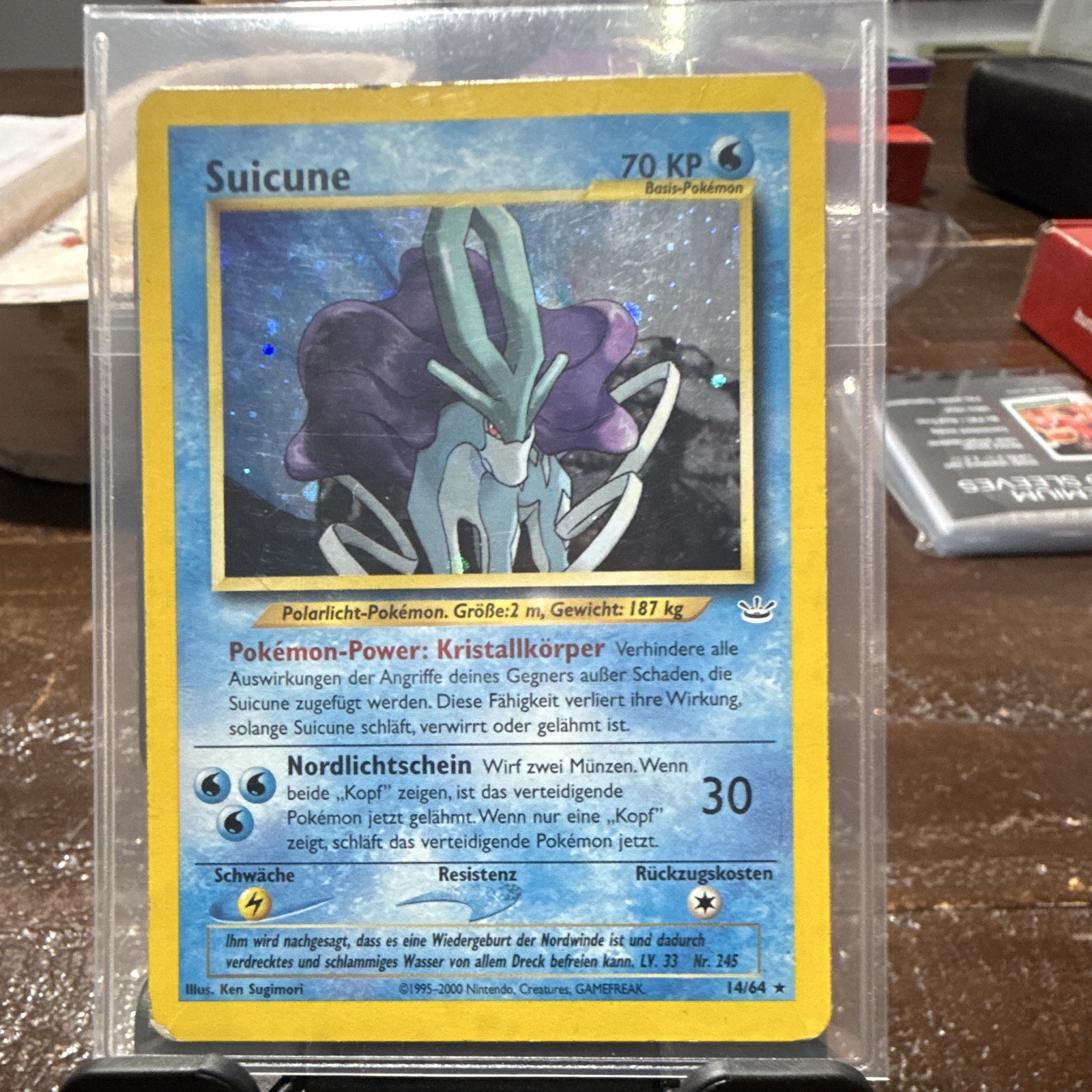 Pokemon Suicune 14/64 Neo Revelation Holo Rare Unlimited 70 HP (2000)