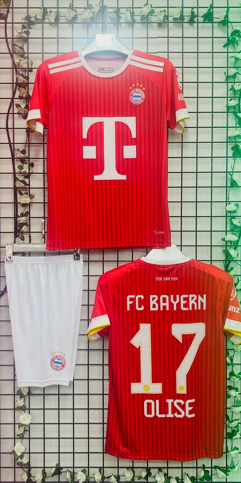 Children\'s jersey set FC Bayern Munich Olise 17 jersey pants