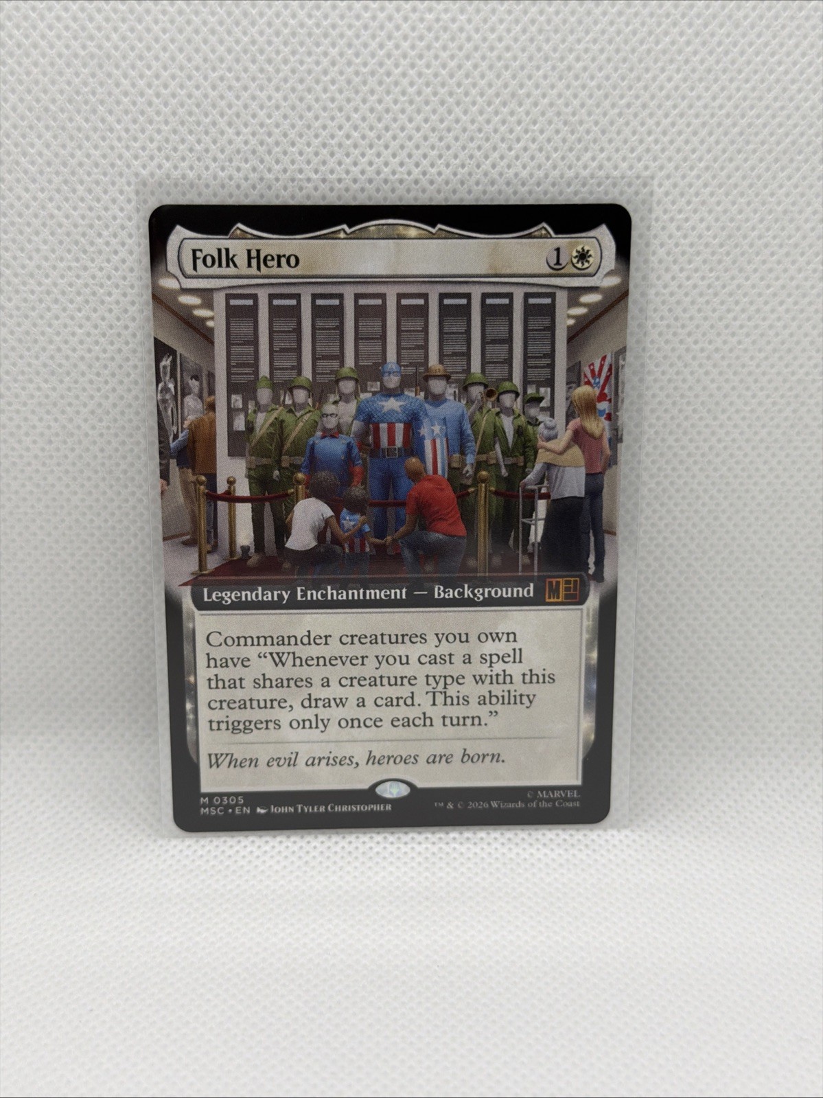 Folk Hero (Extended Art) 305 MTG MSC Commander: Marvel Super Heroes Regular NM