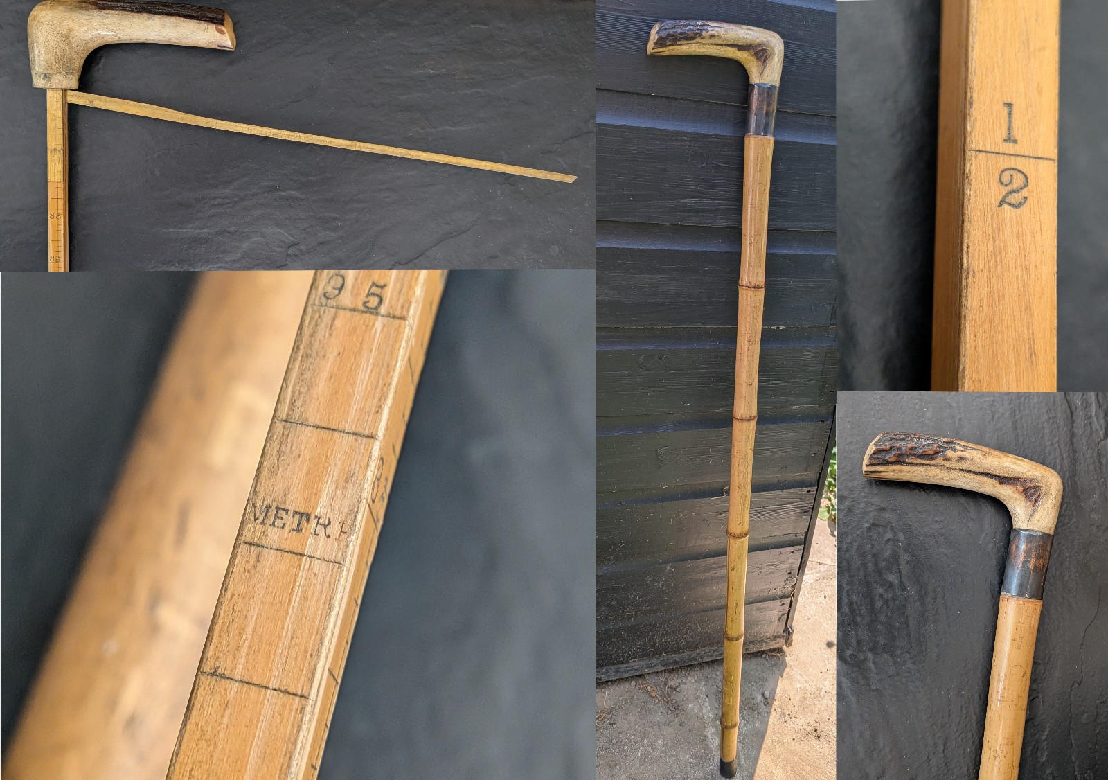 Antique Bamboo Equestrian Walking Stick c. late 1890s/early 1900s - 17 hands
