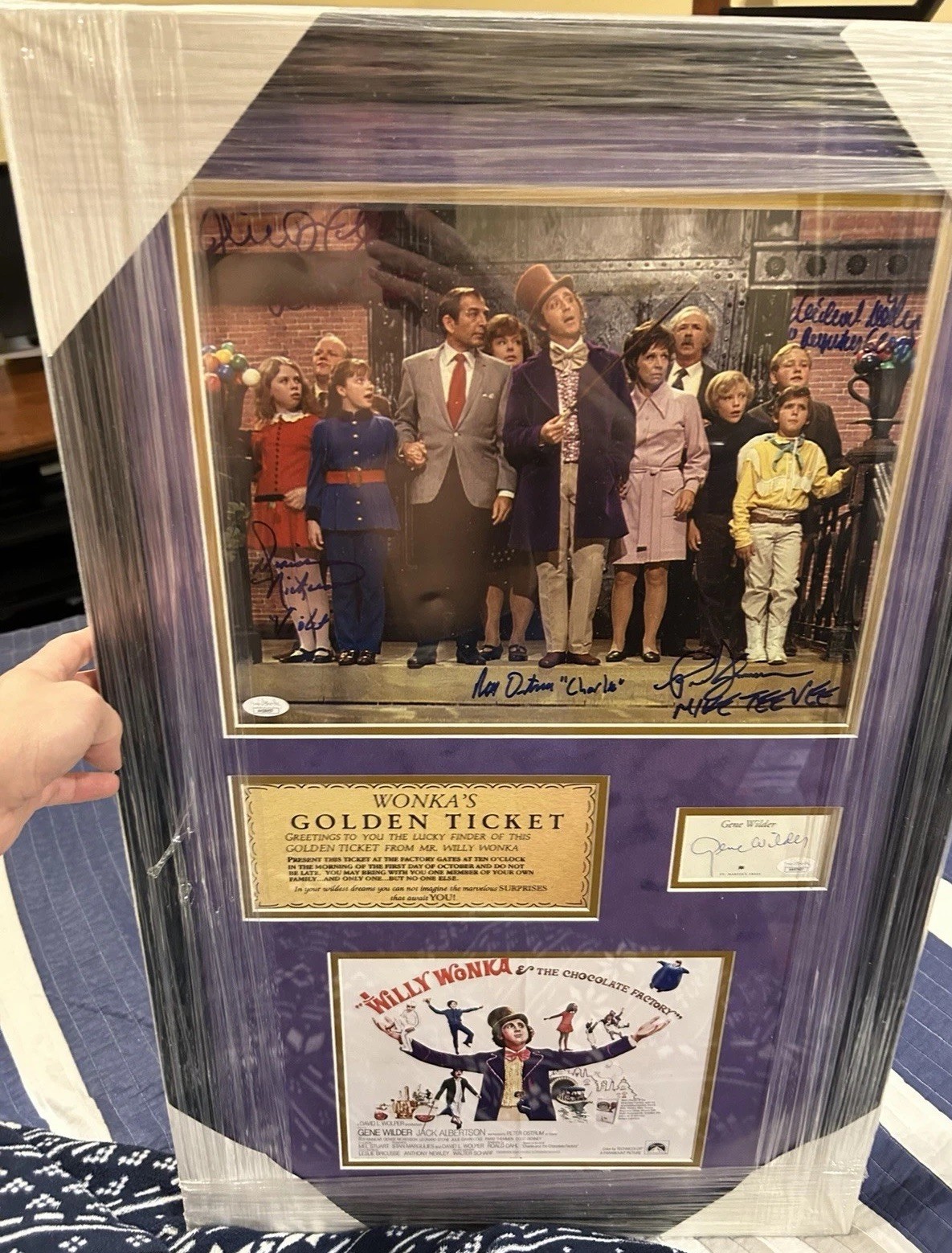 Willy Wonka And Chocolate Factory Cast Signed Framed JSA Gene Wilder + 5 Kids