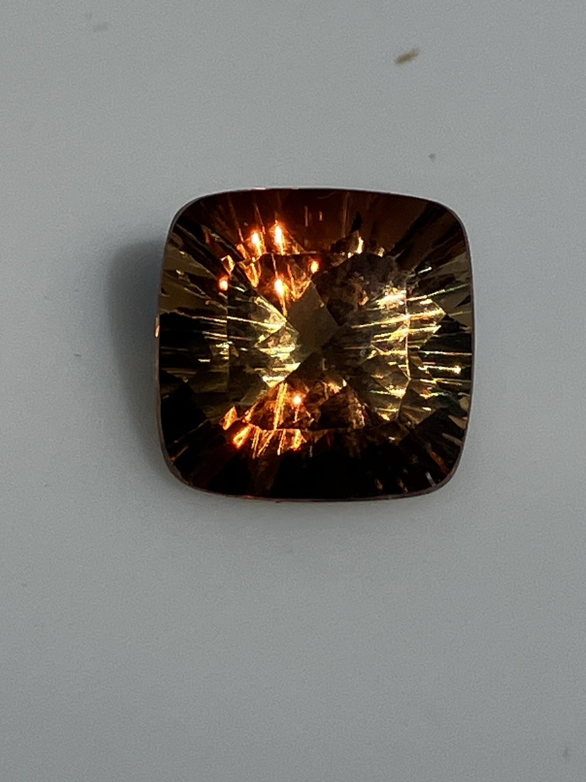 5.59 Ct. NATURAL IMPERIAL CHAMPAGNE TOPAZ CUSHION CUT IF - FLAWLESS