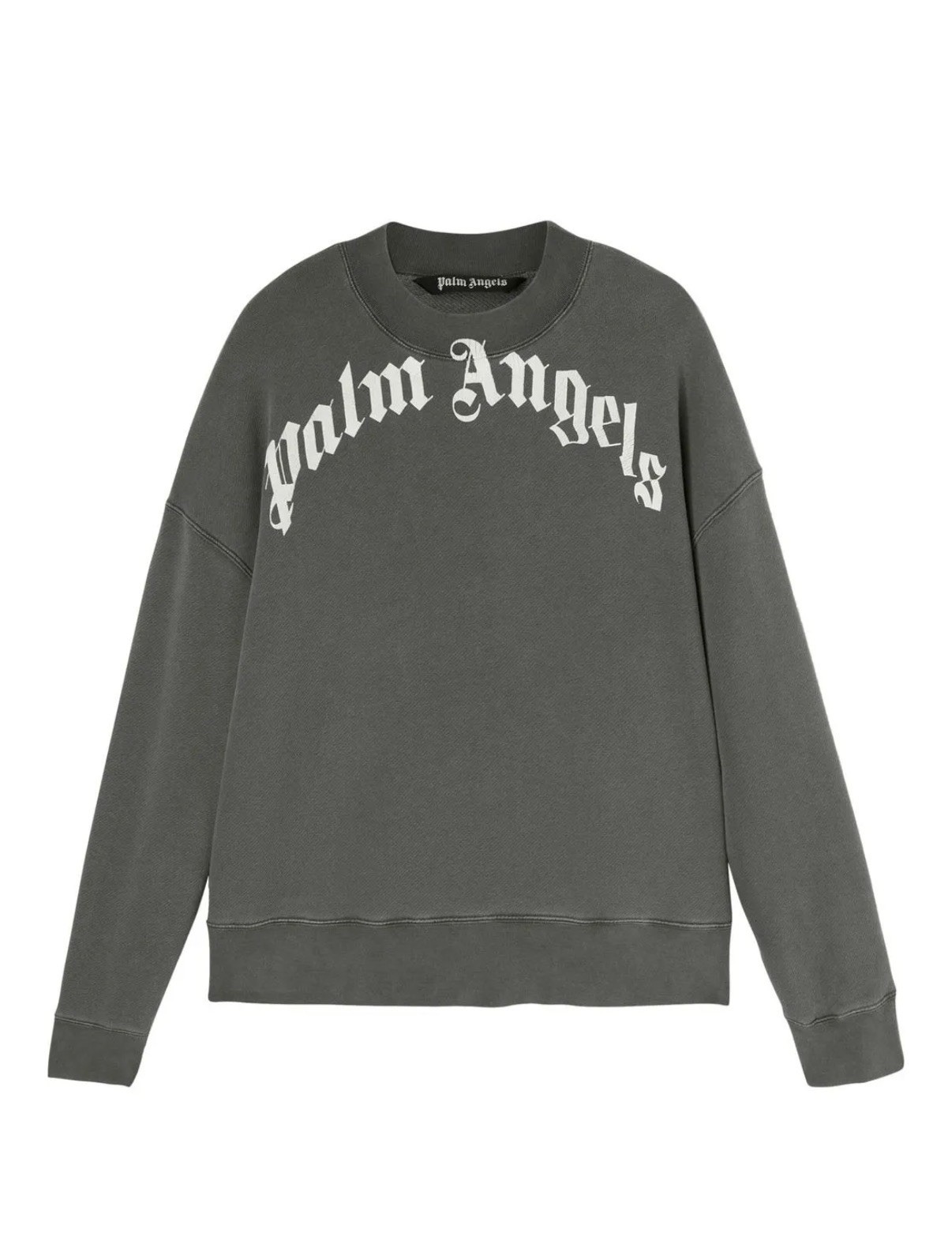 Palm Angels - Grey - Curved Logo Crewneck - Medium
