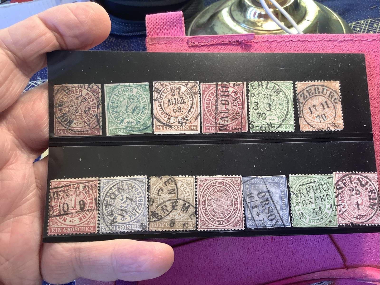 NORTH GERMAN CONFEDERATION = 1868-1869 CLASSICS STAMP COLLECTION, __ 13 stamps NORTH GERMAN CONFEDERATION = 1868-1869 CLASSICS STAMP COLLECTION, __ 13 stamps