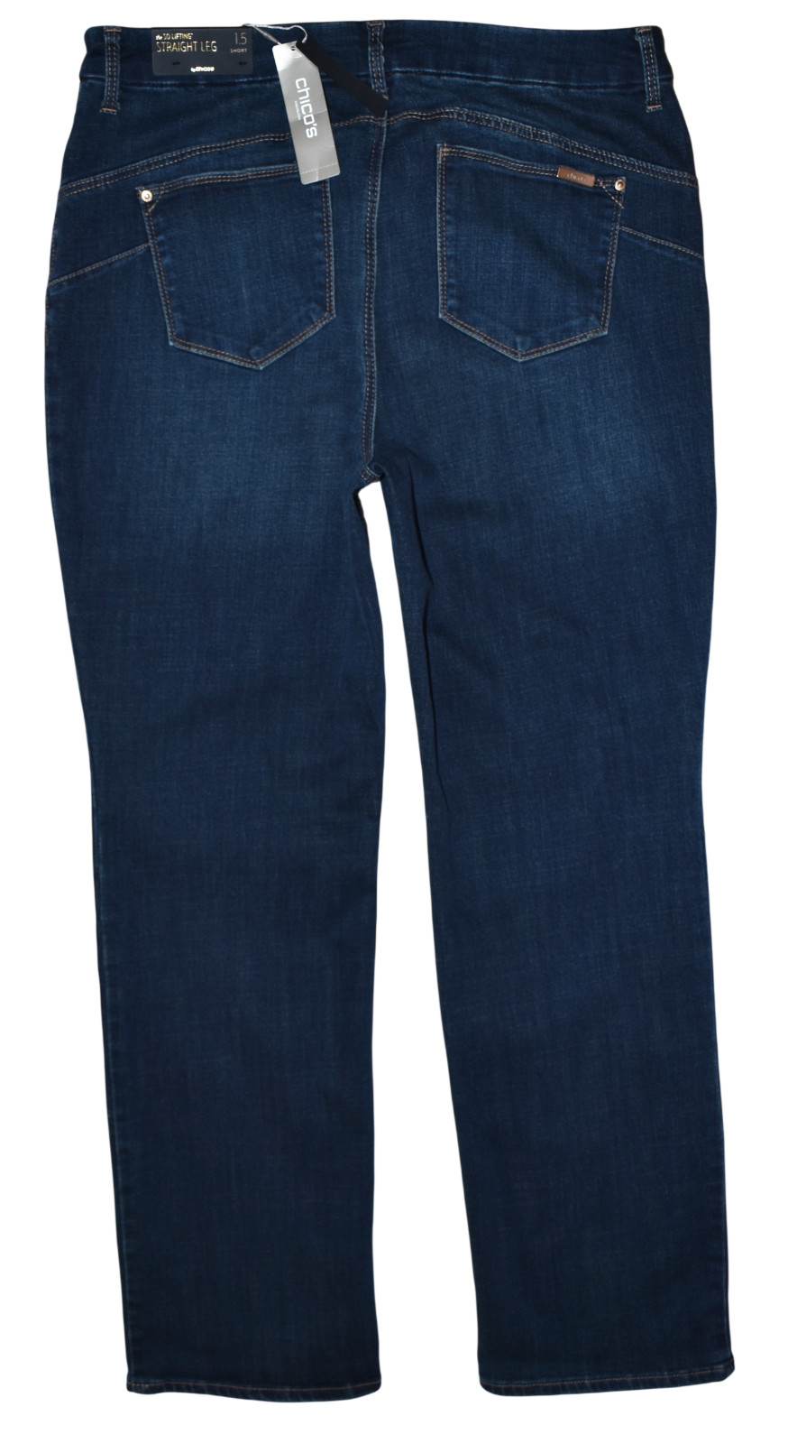 Chico\'s So Lifting Straight Leg Jeans Women\'s Sz 1.5 (10) Short/Dark Wash Denim Chico\'s So Lifting Straight Leg Jeans Women\'s Sz 1.5 (10) Short/Dark Wash Denim
