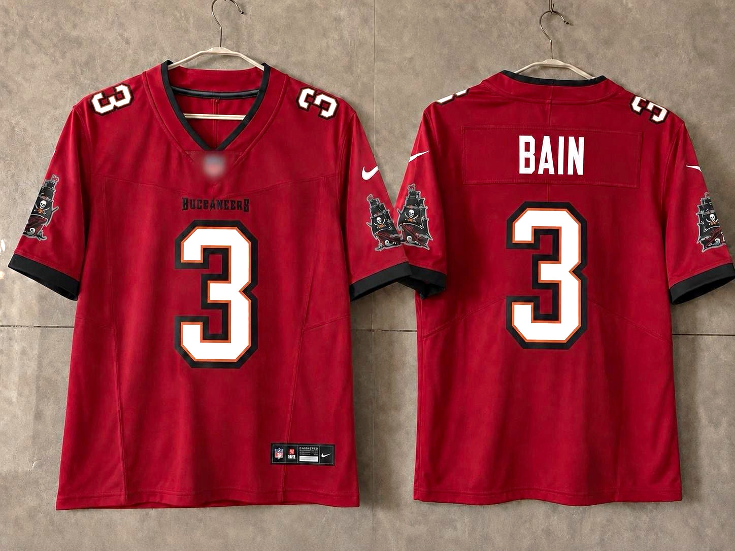 Nike Tampa Bay Buccaneers Bain #3 Vapor fuse red jersey Nike Tampa Bay Buccaneers Bain #3 Vapor fuse red jersey