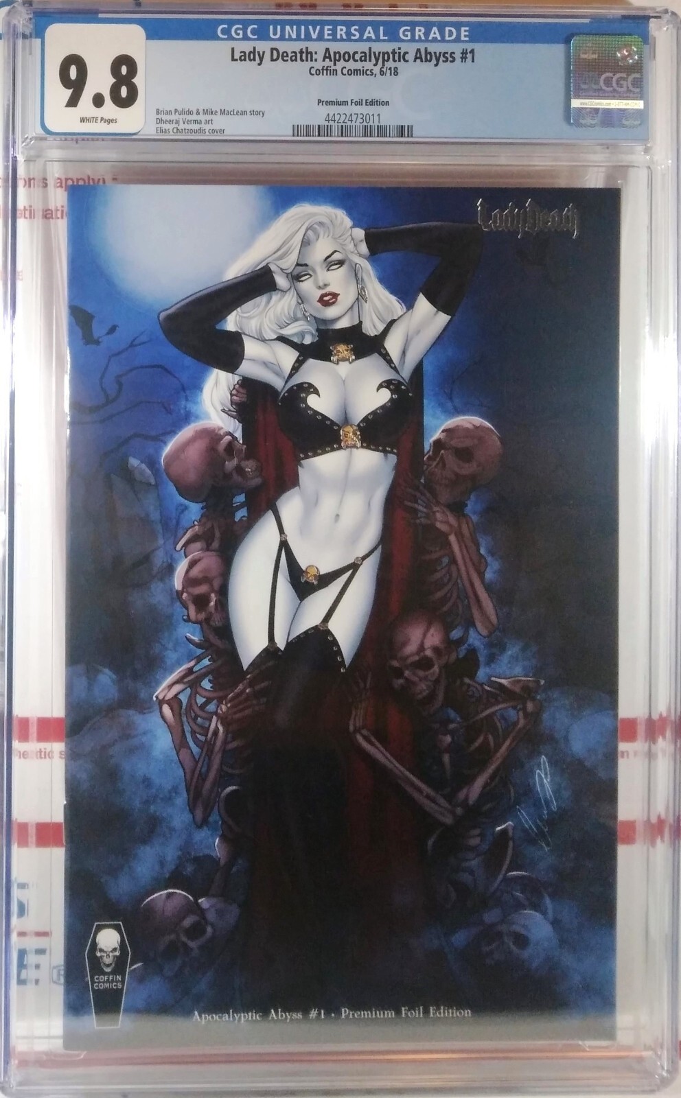 🩸💀 CGC 9.8 LADY DEATH APOCALYPTIC ABYSS #1 PREMIUM FOIL VARIANT Chatzoudis