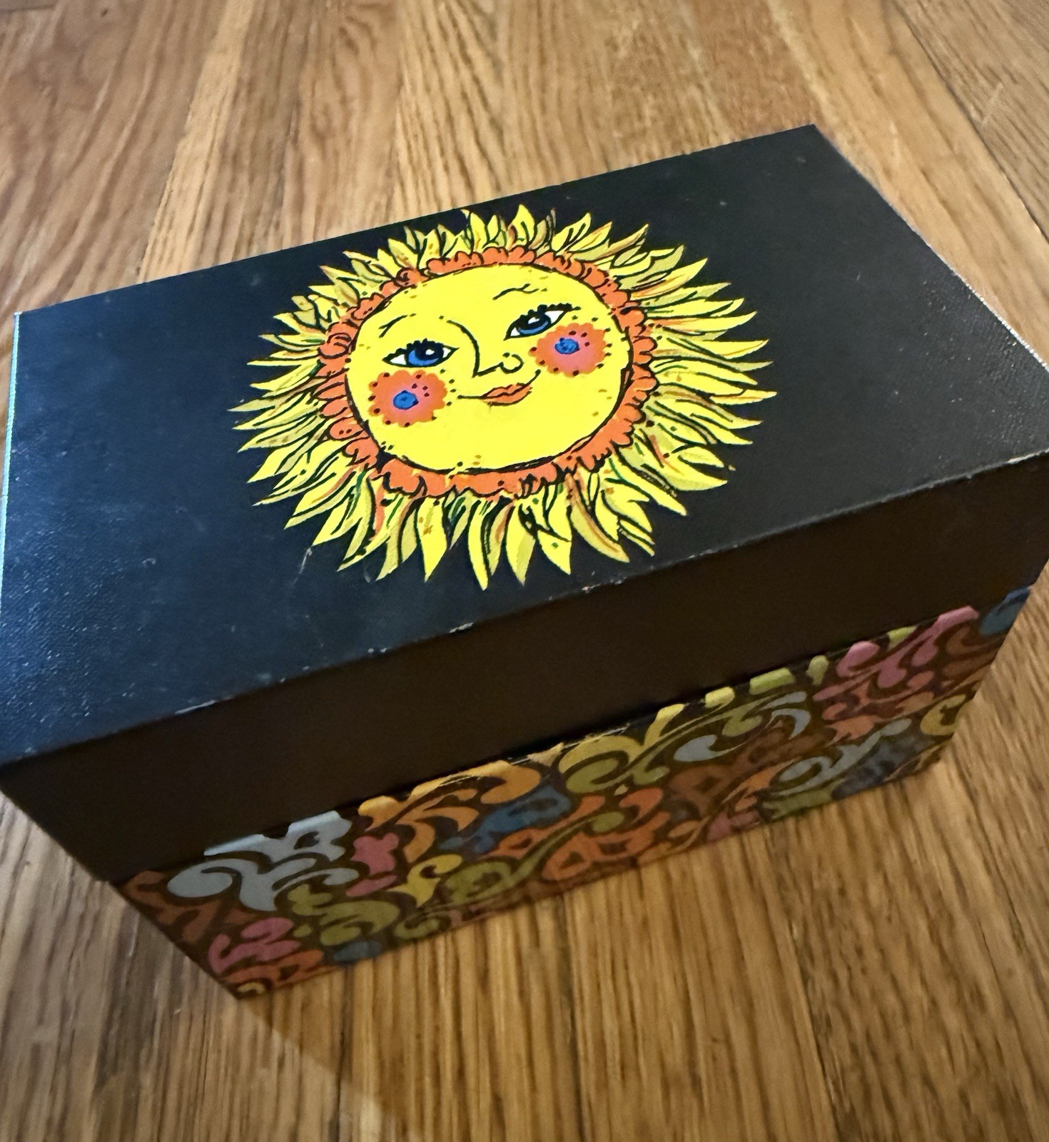 Vintage Ohio Art Tin Recipe Box Celestial Groovy Sun Vintage Ohio Art Tin Recipe Box Celestial Groovy Sun