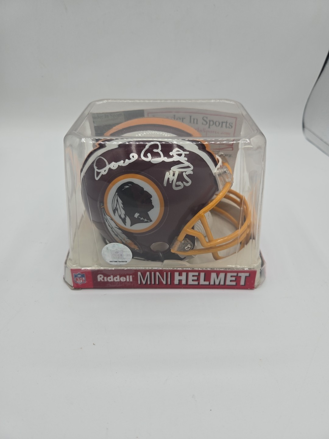 Dave Butz Autographed Redskins Riddell Mini Helmet With Cert Leader In Sports Au Dave Butz Autographed Redskins Riddell Mini Helmet With Cert Leader In Sports Au