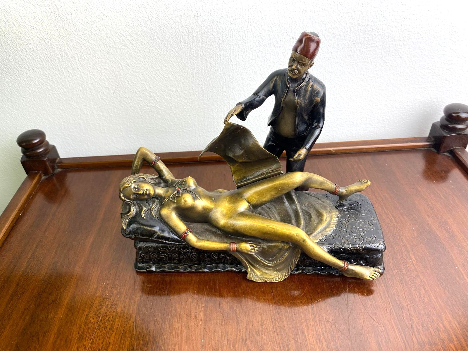 Bronze Sculpture of the Sleeping Beauty Vienna Style After Franz Bergman