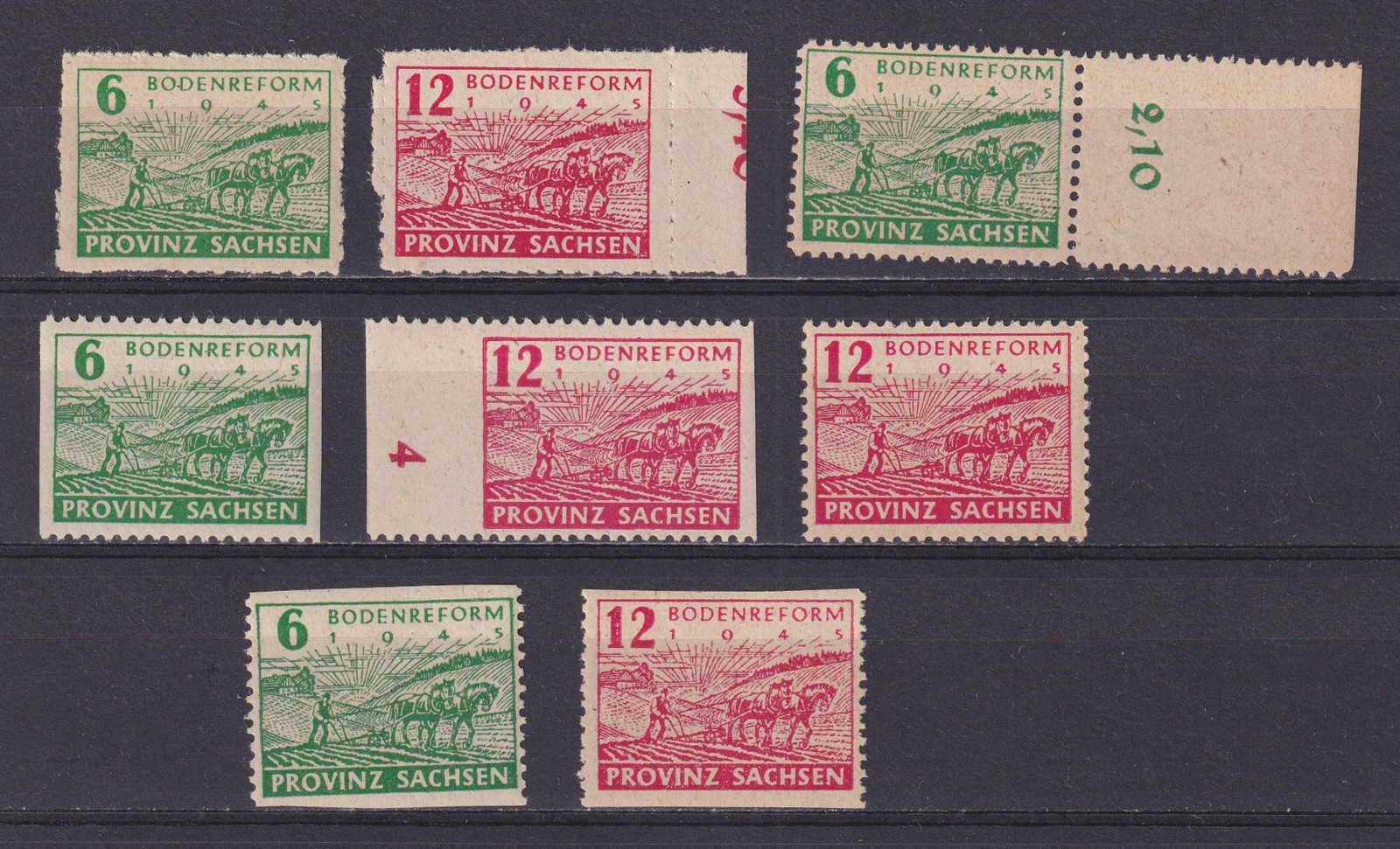 GERMANY 1945, Mi# 85-86, Soviet zone, Saxony, signed, MNH