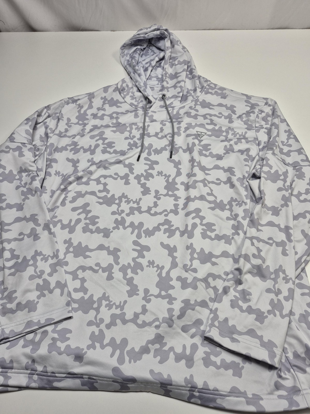 MAELREG Hoodie Mens 3XL Gray Camo Lightweight Performance Pullover Logo