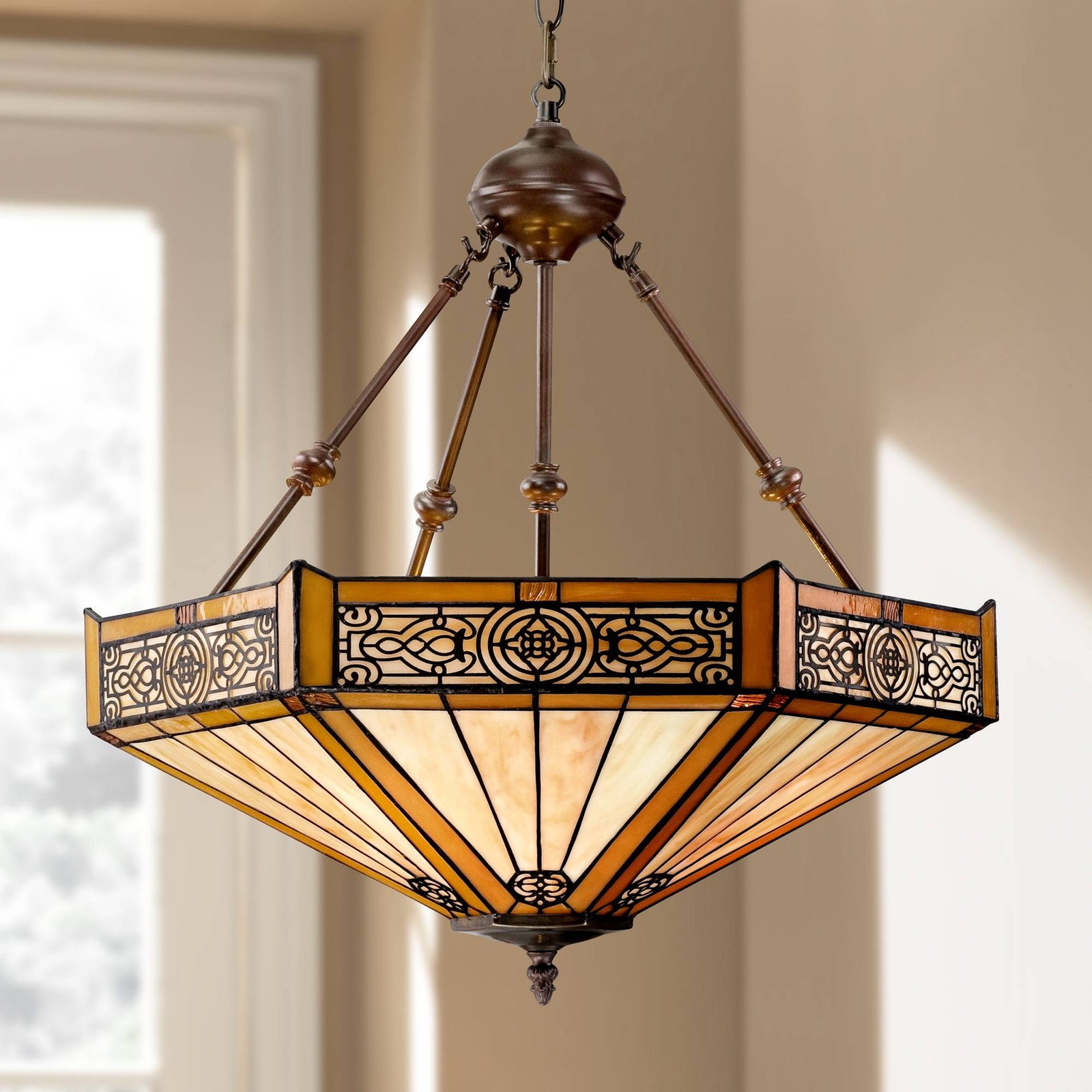 Stratford Bronze Pendant Chandelier 20 3/4\