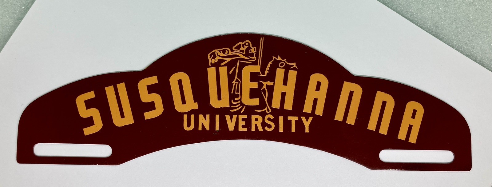 Vintage Old & Original Susquehanna University License Plate Topper. Looks NEW Vintage Old & Original Susquehanna University License Plate Topper. Looks NEW