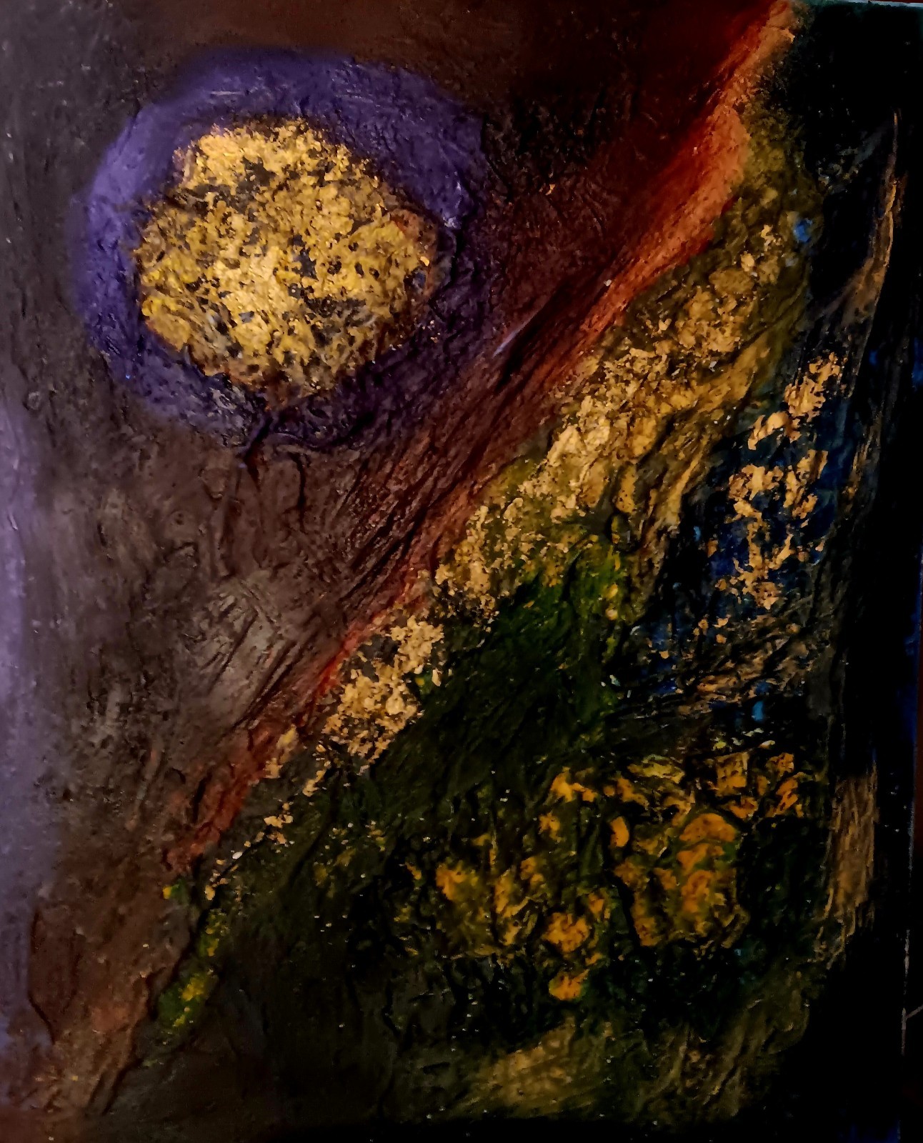Original Acrylic Painting Space On Canvas 24x30 Impasto Original Acrylic Painting Space On Canvas 24x30 Impasto