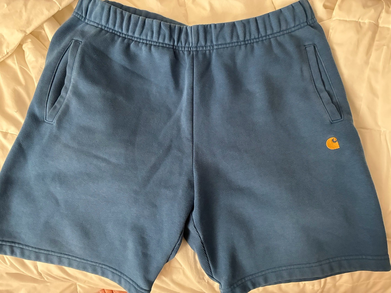 Carhartt WIP Chase Sweat Shorts Blue Mens Large L