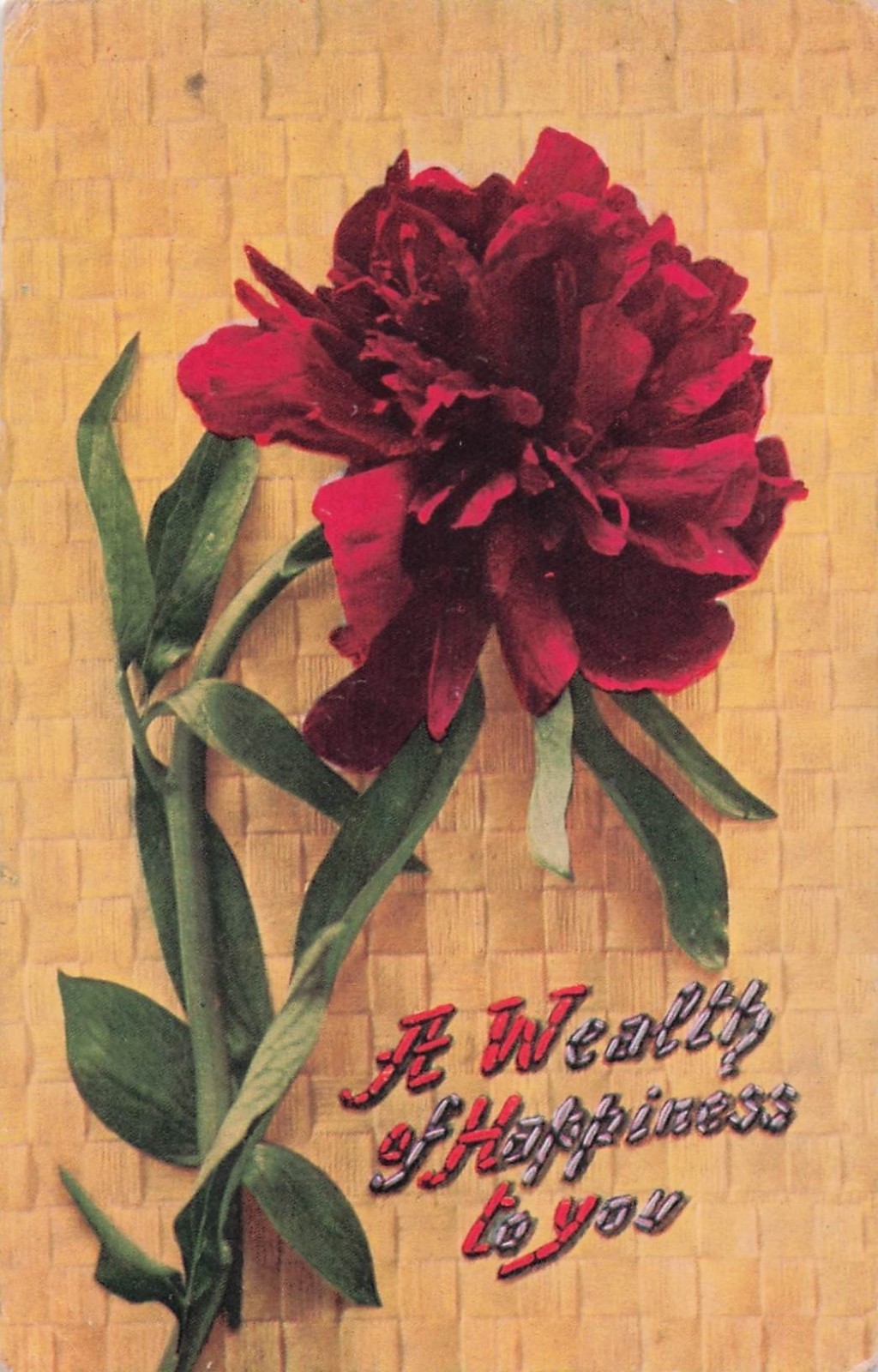 Postcard Vin(t2)SD,Viborg BestWishes/BasketBerries Emb,Red Carnation(2-P)896 Postcard Vin(t2)SD,Viborg BestWishes/BasketBerries Emb,Red Carnation(2-P)896
