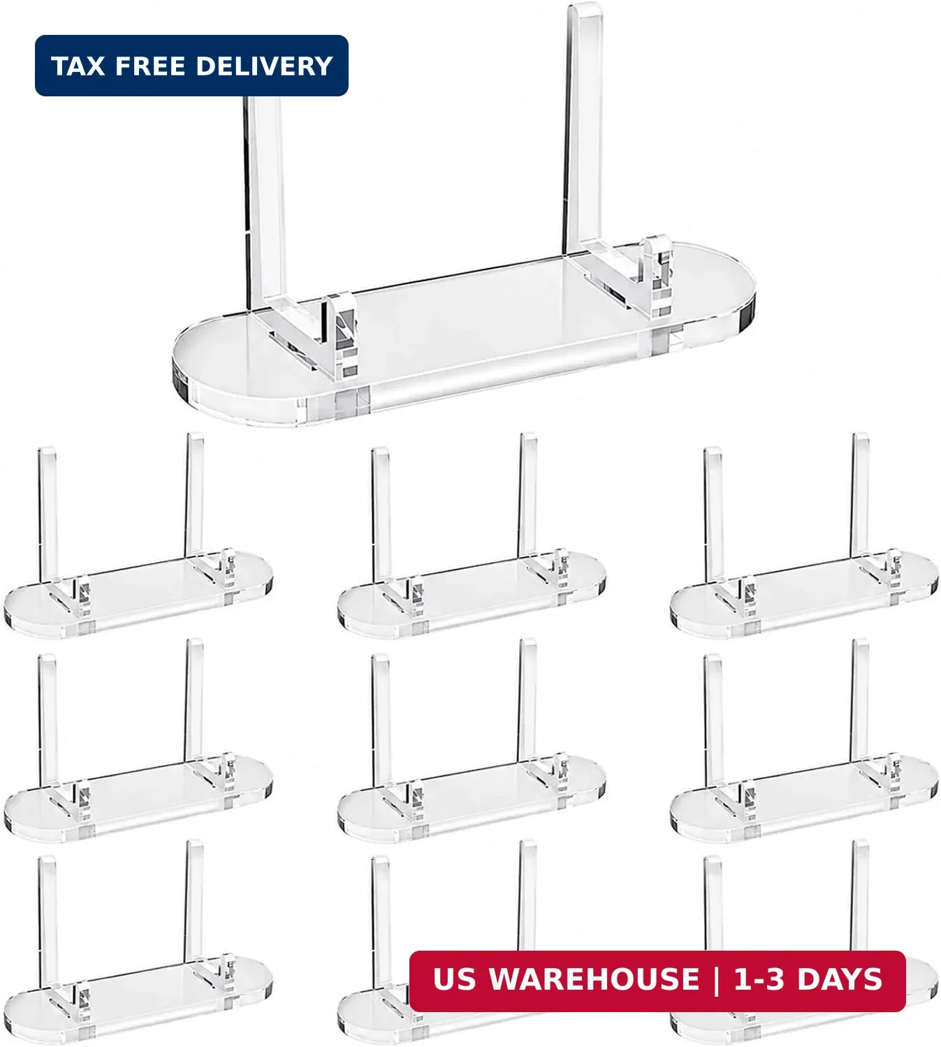 10 Pack Acrylic Trading Card Display Stand, Clear Card Stands, Card Slab Holder 10 Pack Acrylic Trading Card Display Stand, Clear Card Stands, Card Slab Holder