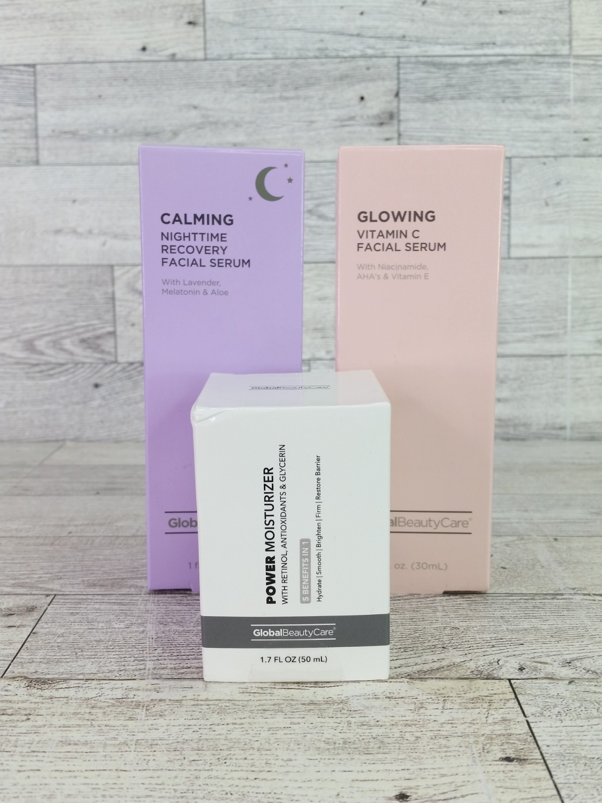 Global Beauty Care Power Moisturizer Nighttime Recovery Vitamin Facial Serum Lot