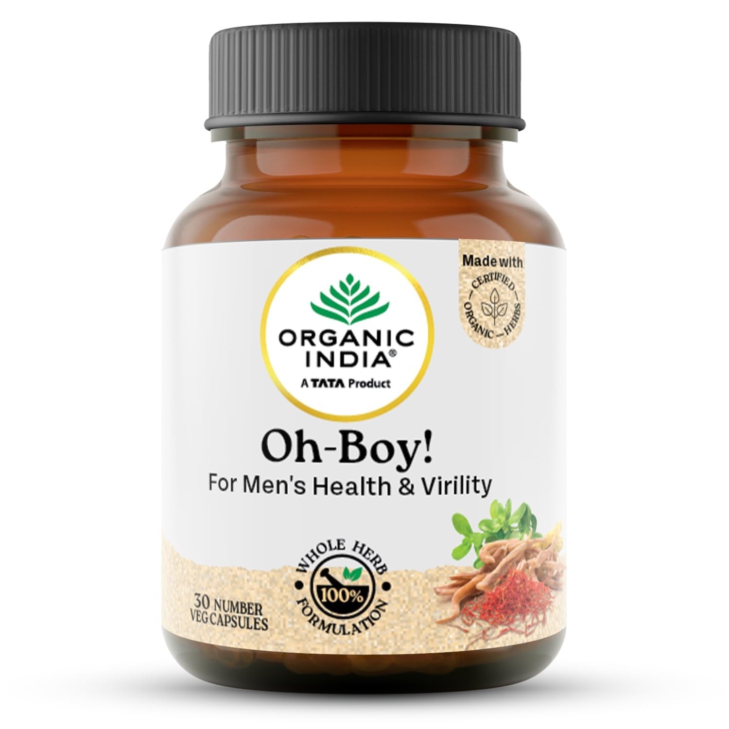 Organic India OH-Boy  -3 * 30 Veg Capsules, expiry sep 2027 f/s