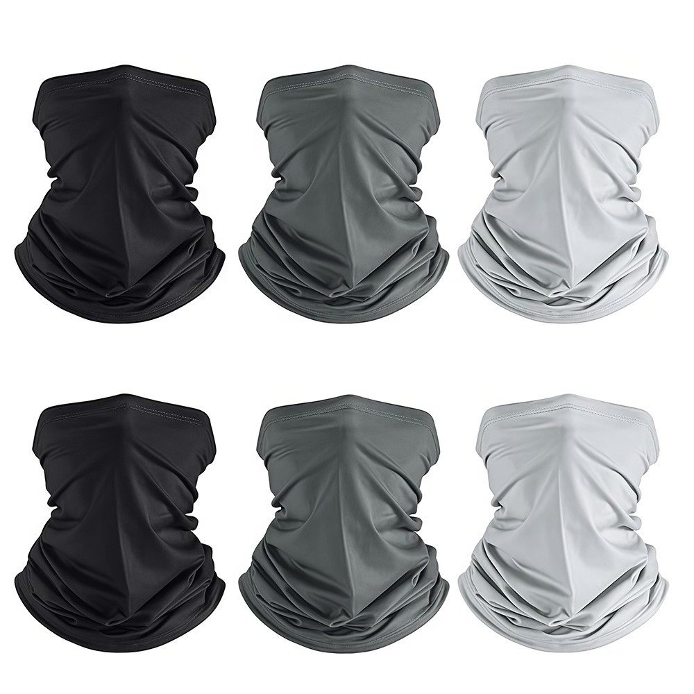 6Pcs Summer UV Protection Cooling Neck Gaiter Face Mask Scarf Breathable Bandana