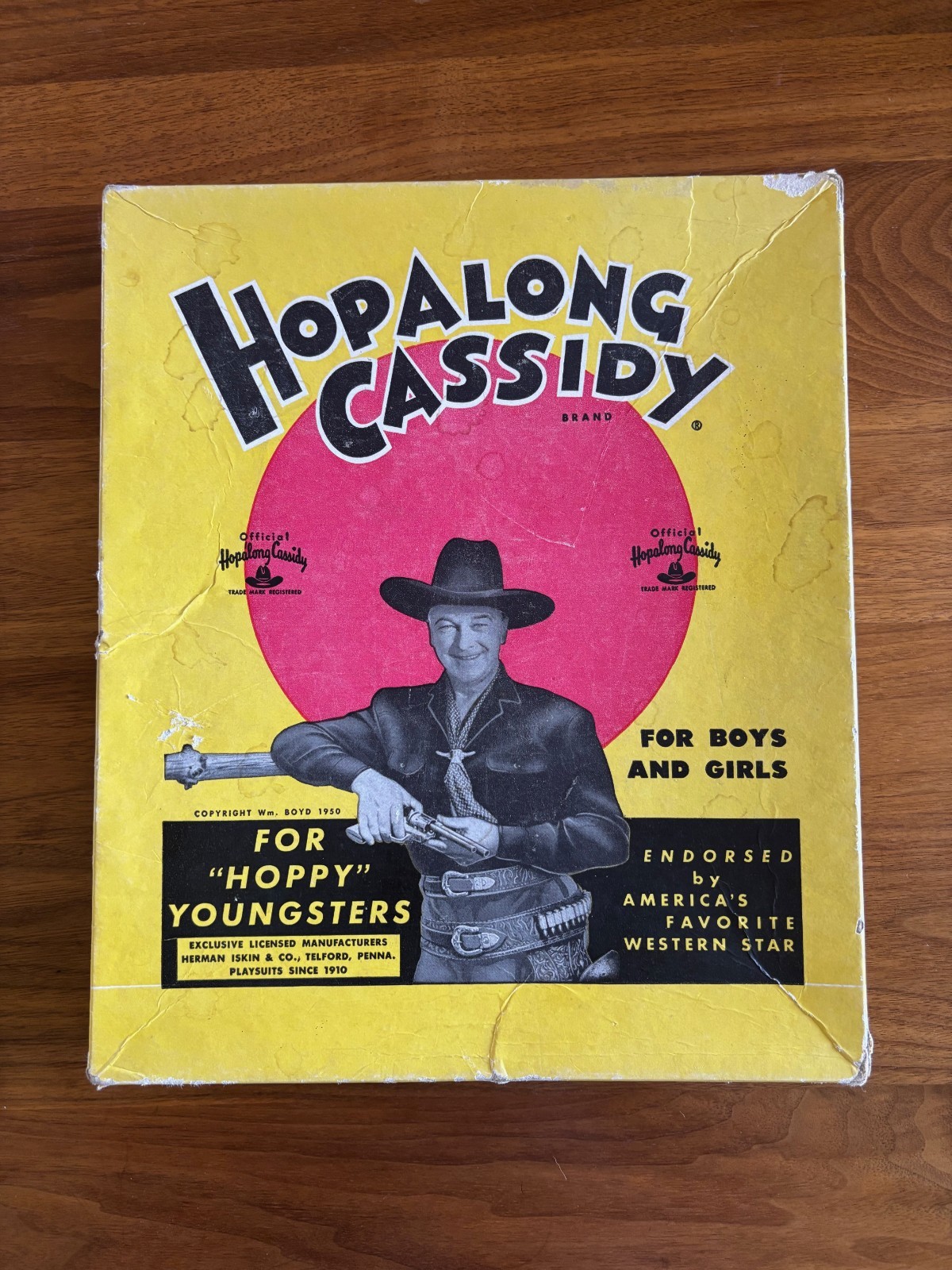 NOS vintage western outfit for kids 1950\'s Hopalong Cassidy