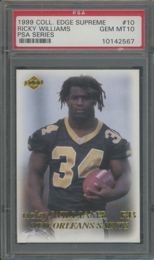 1999 Collector\'s Edge Supreme Football Ricky Williams #10 PSA Series PSA 10 1999 Collector\'s Edge Supreme Football Ricky Williams #10 PSA Series PSA 10
