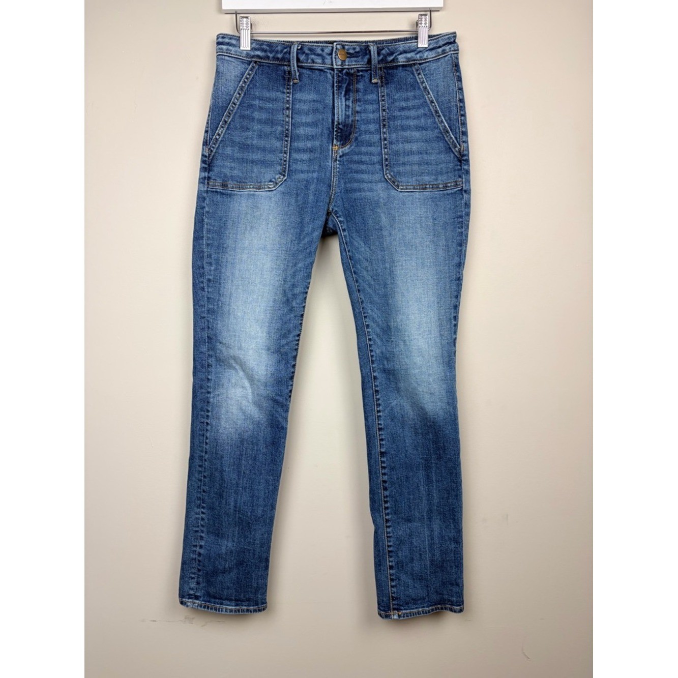 Driftwood Aubrey High Rise Jeans 29 Straight Leg Medium Wash