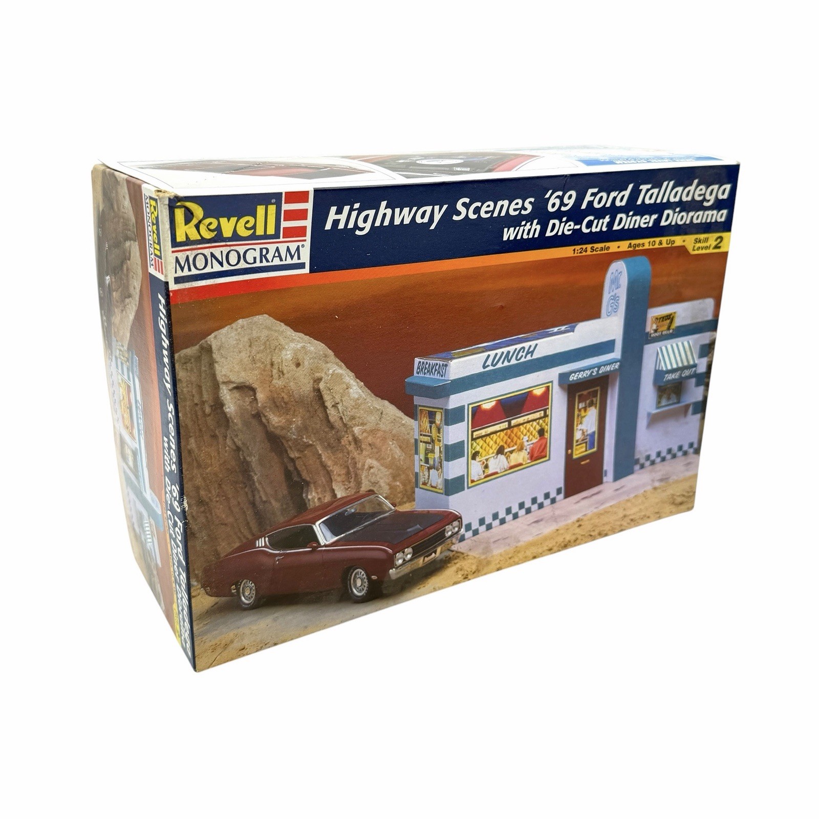 Revell Highway Scenes \'69 Ford Talladega w/Die-cut Diorama 1/24 Model Kit #22921 Revell Highway Scenes \'69 Ford Talladega w/Die-cut Diorama 1/24 Model Kit #22921