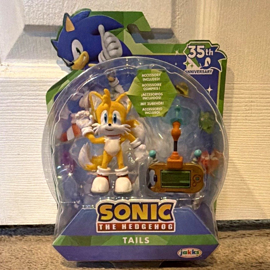 Jakks Pacific Sonic the Hedgehog Tails Fox Action Figure Yellow White Red