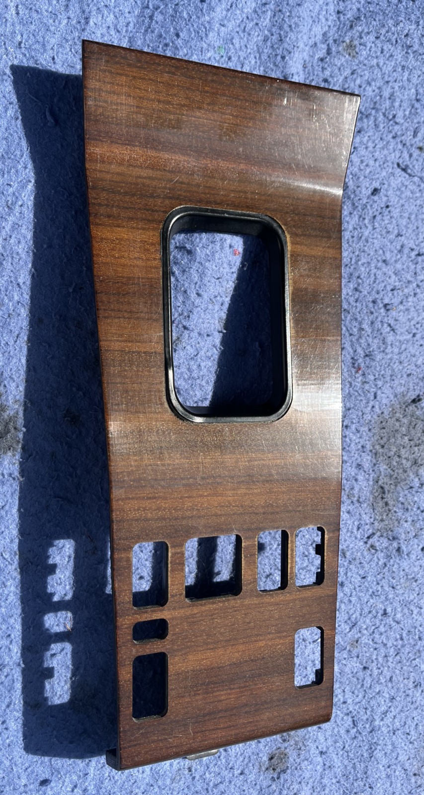 OEM Early W124 Mercedes 300E 300CE Zebrano Wood Center Console Shifter Trim