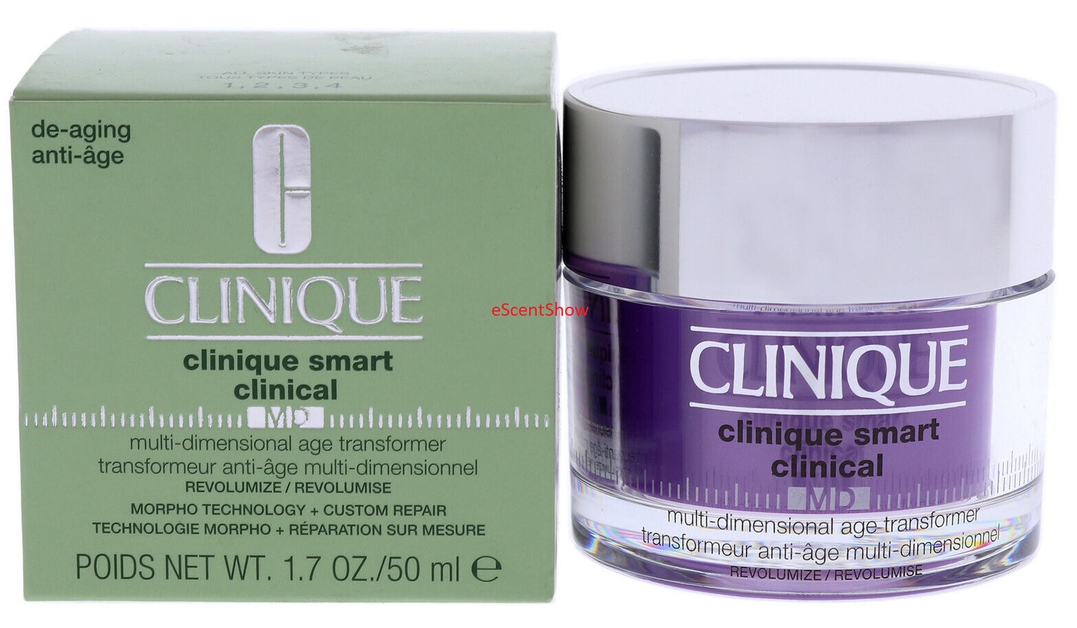 CLINIQUE SMART CLINICAL MULTI-DIMENSIONAL AGE TRANSFORMER RESCULPT 1.7 OZ NIB