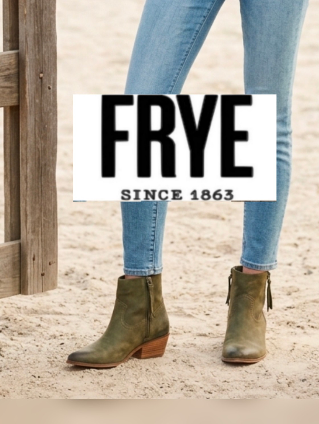 NEW FRYE & Co LEATHER BLOCK HEEL BOOTS NEW FRYE & Co LEATHER BLOCK HEEL BOOTS