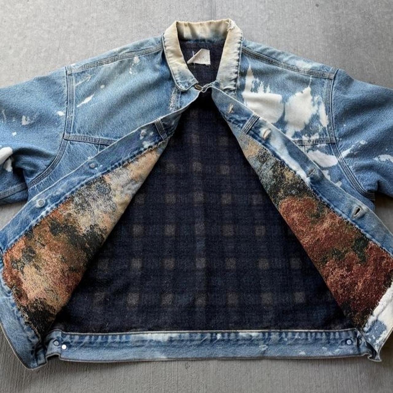 1 of 1 Vintage 1998 Carhartt JB0998 USA Blanket Lined Denim Jacket reworked