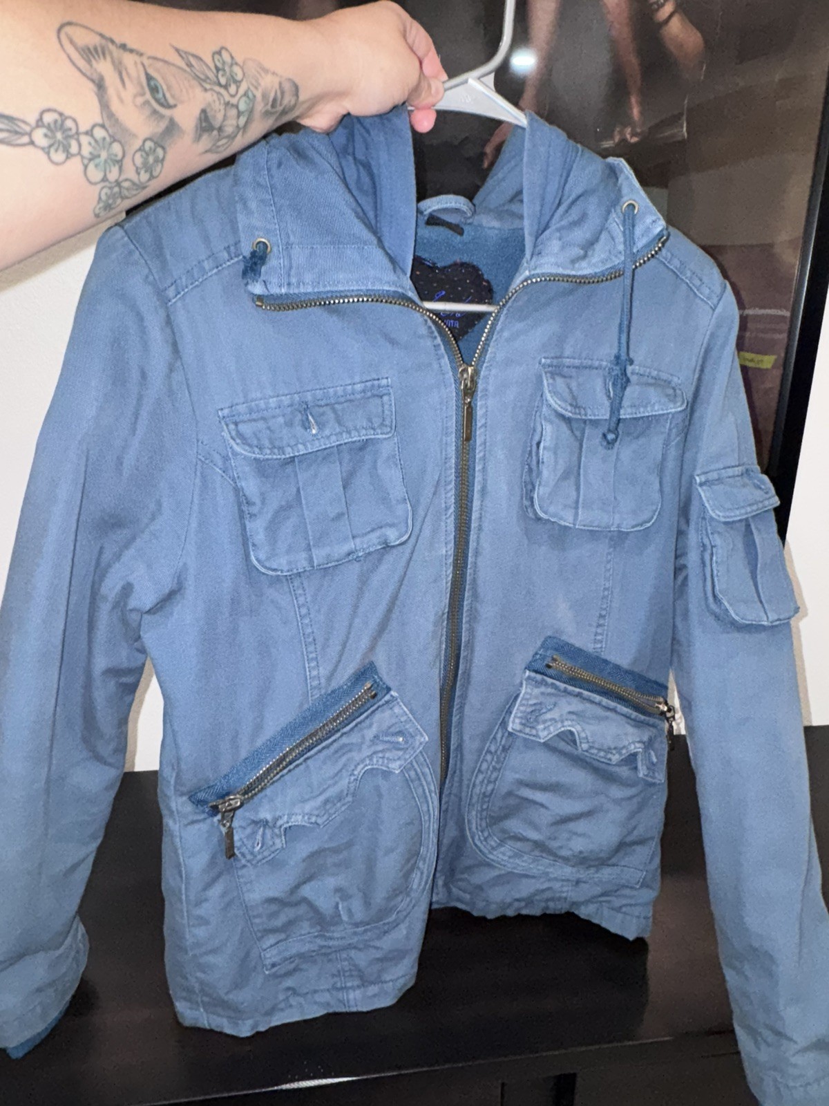 Jack BB Dakota Womens Jacket M Lake Blue Bella Swan Twilight Y2K Canvas Rare