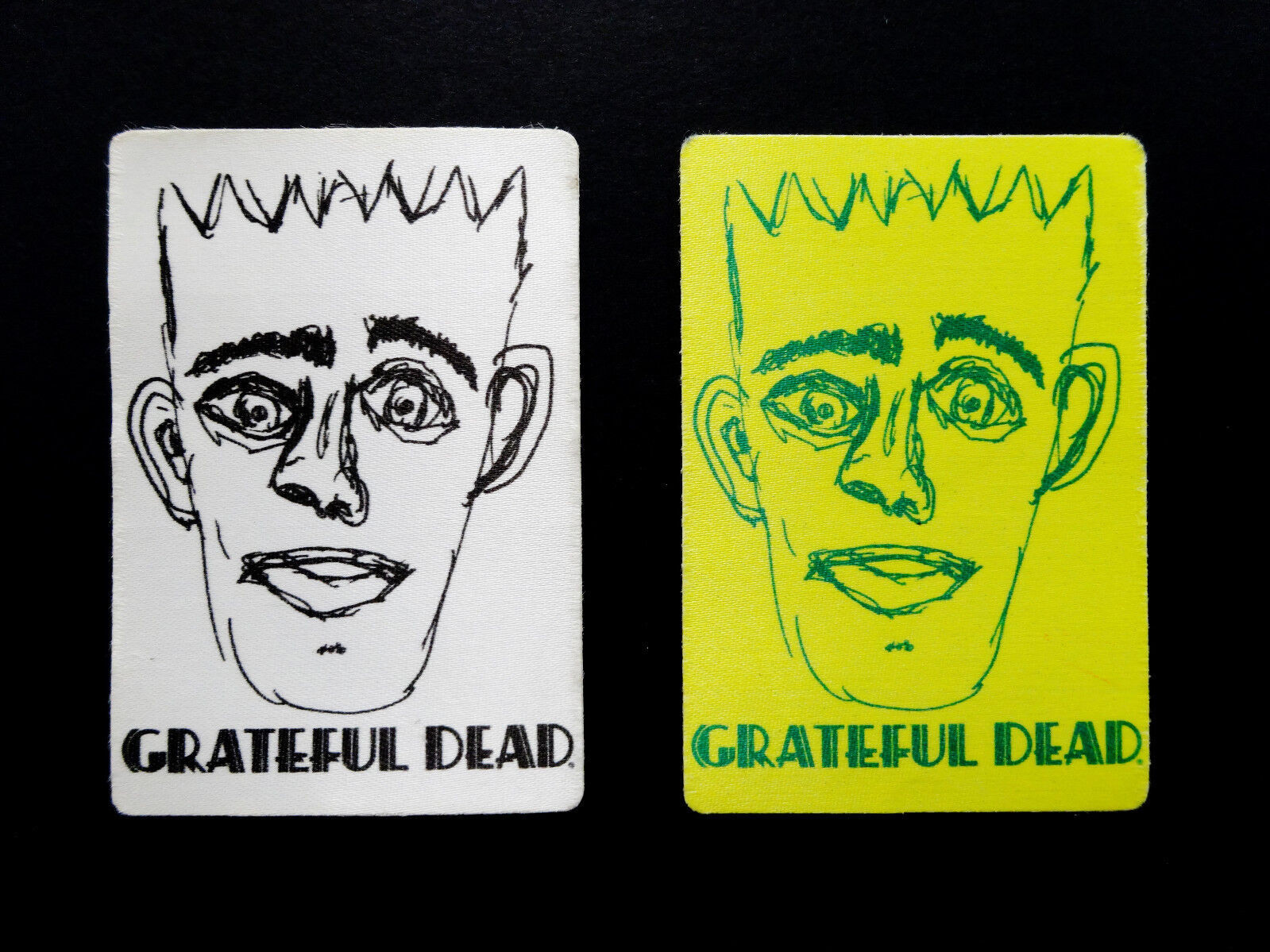 Grateful Dead Backstage Pass Jerry Garcia Art Bob Weir Sketch 1990\'s 2-Pass Set