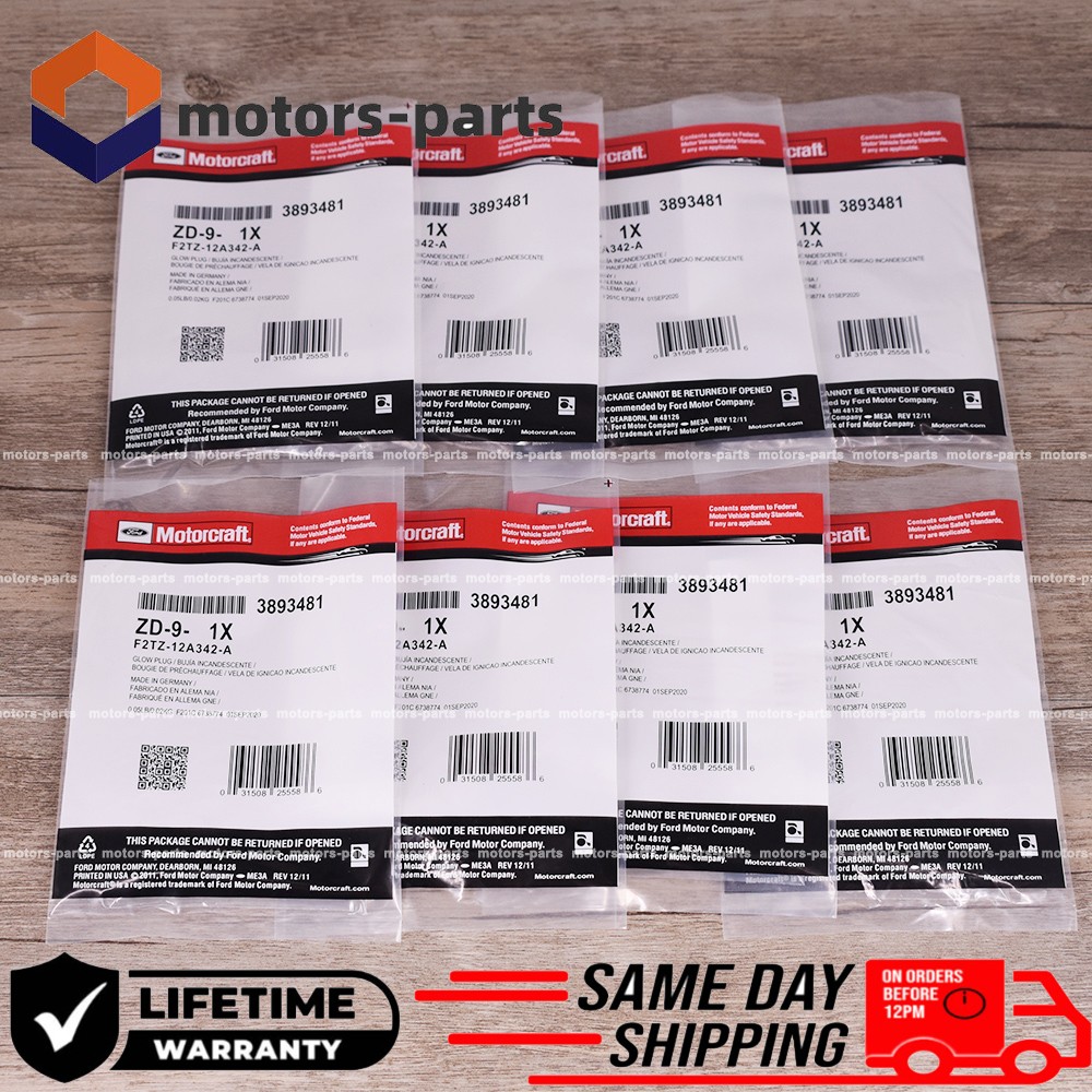 8pcs Diesel Glow Plug for 7.3L IDI Ford, F250 F350 F59 Diesel ZD9 F2TZ2A342A USA 8pcs Diesel Glow Plug for 7.3L IDI Ford, F250 F350 F59 Diesel ZD9 F2TZ2A342A USA