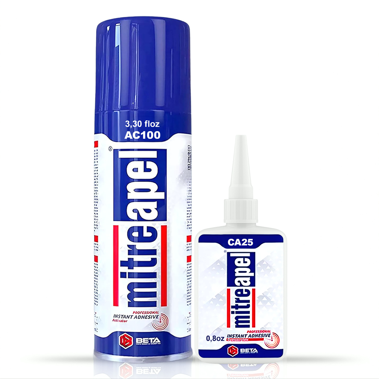 MITREAPEL CA Glue with Activator (0.80oz-3.30fl oz) Instant Bond Professional 