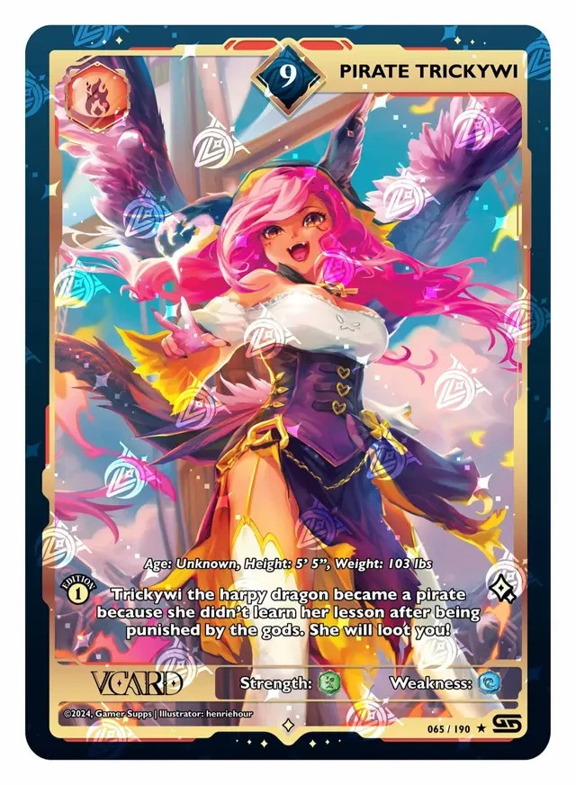 Gamersupps VCard Rising Stars 1st Edition Full Art 9s Gamersupps VCard Rising Stars 1st Edition Full Art 9s