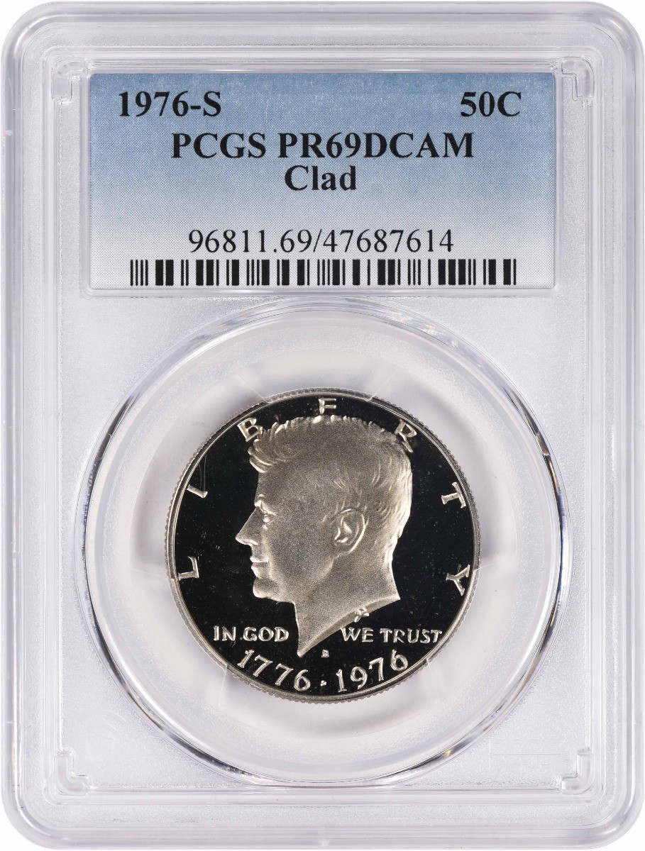 1976-S Clad Kennedy Half PR69DCAM PCGS Proof 69 Deep Cameo