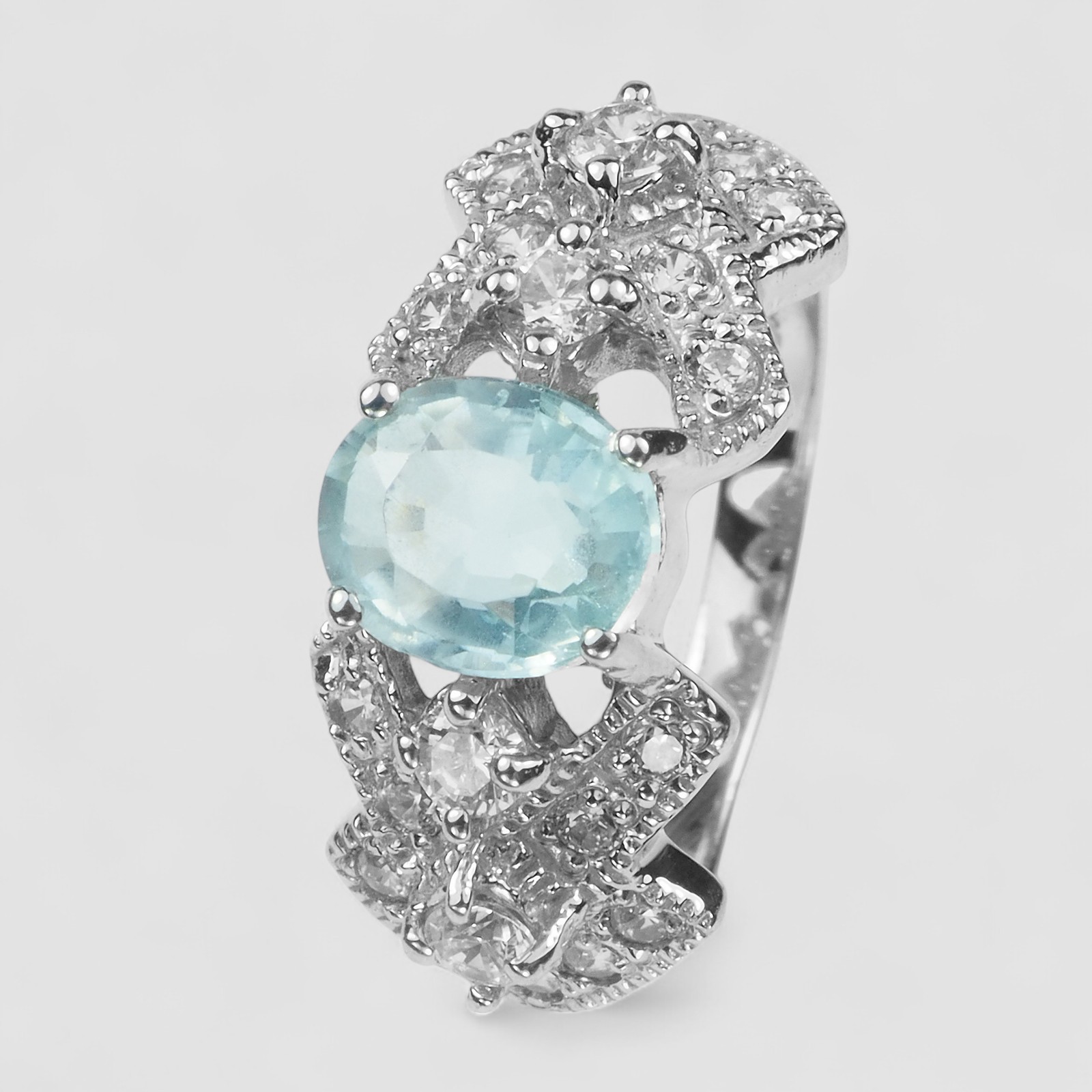 Glamorous Sea Blue Aquamarine 1.14Ct 925 Sterling Silver Handmade Rings Size 7.5 Glamorous Sea Blue Aquamarine 1.14Ct 925 Sterling Silver Handmade Rings Size 7.5