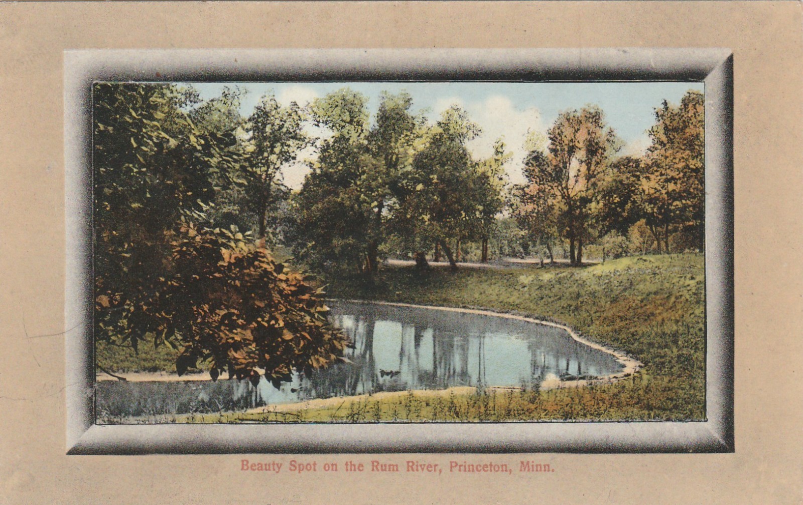 Vintage Postcard Vintage Beautyspot on the Rum River in Princeton, MN. A 5316 Vintage Postcard Vintage Beautyspot on the Rum River in Princeton, MN. A 5316