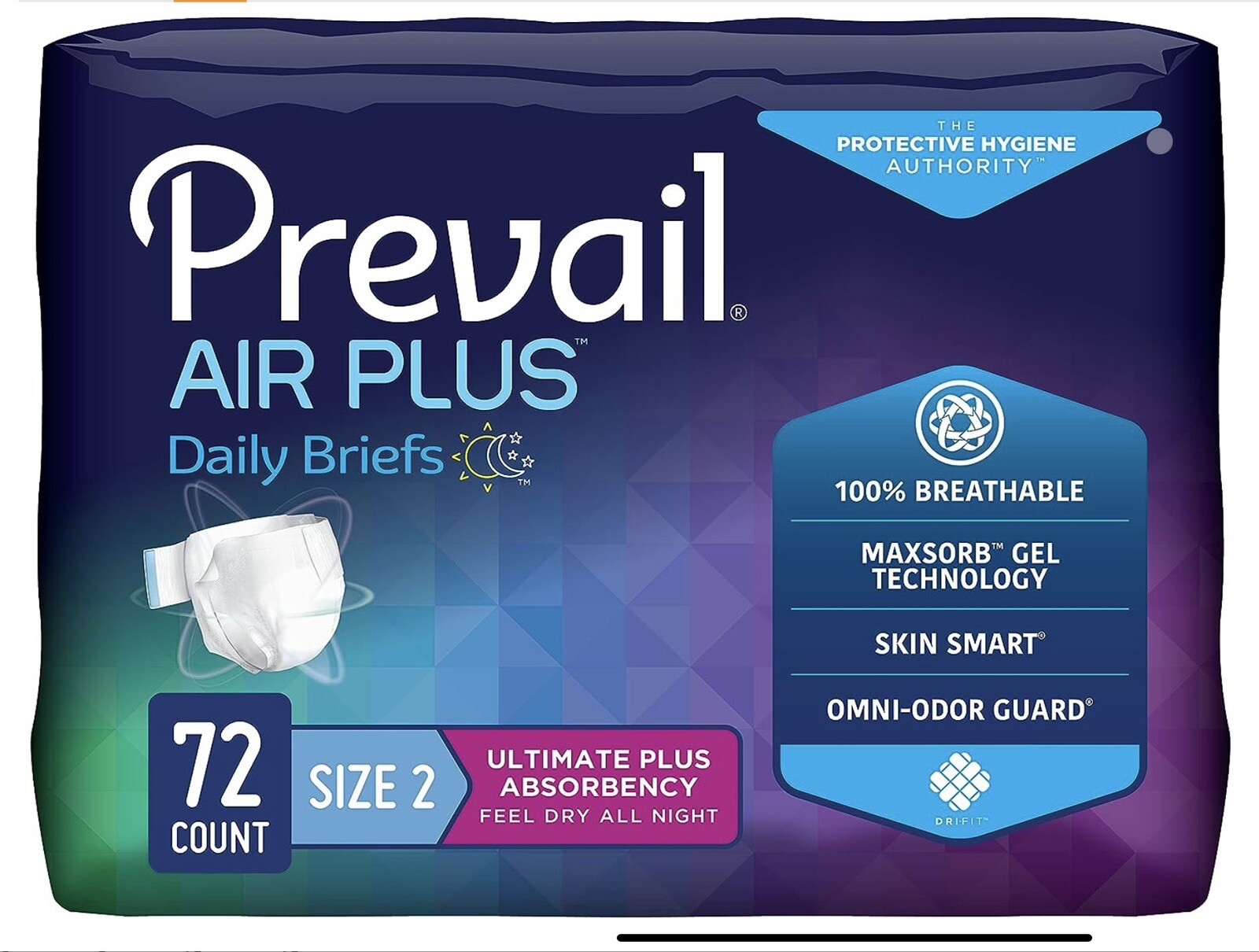 Prevail Air Daily Briefs, Size Large 18ct X 4 Prevail Air Daily Briefs, Size Large 18ct X 4