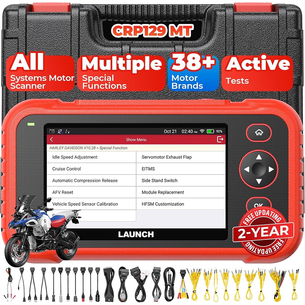2026 LAUNCH CRP129MT Motorcycle Diagnostic Tool All System Bidirectional Scanner