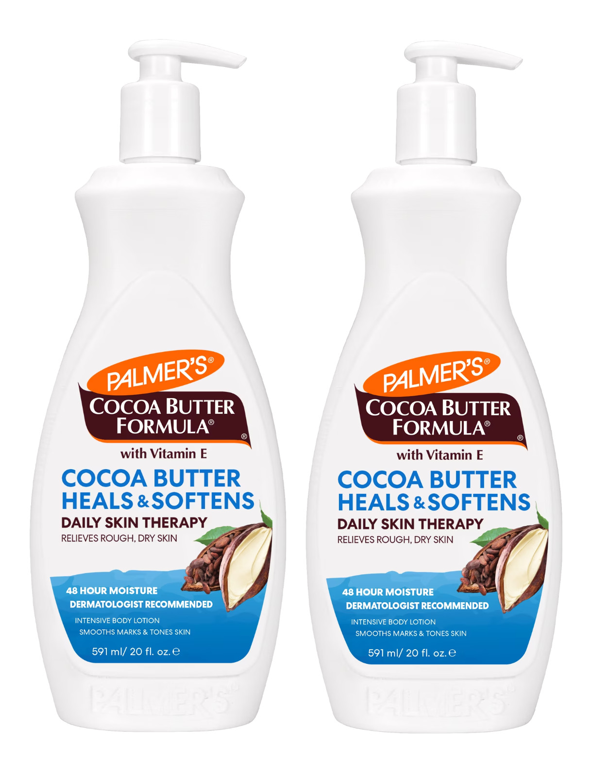 Palmer\'s Cocoa Butter Formula Daily Skin Therapy Lotion 20 fl oz – 2‑Pack
