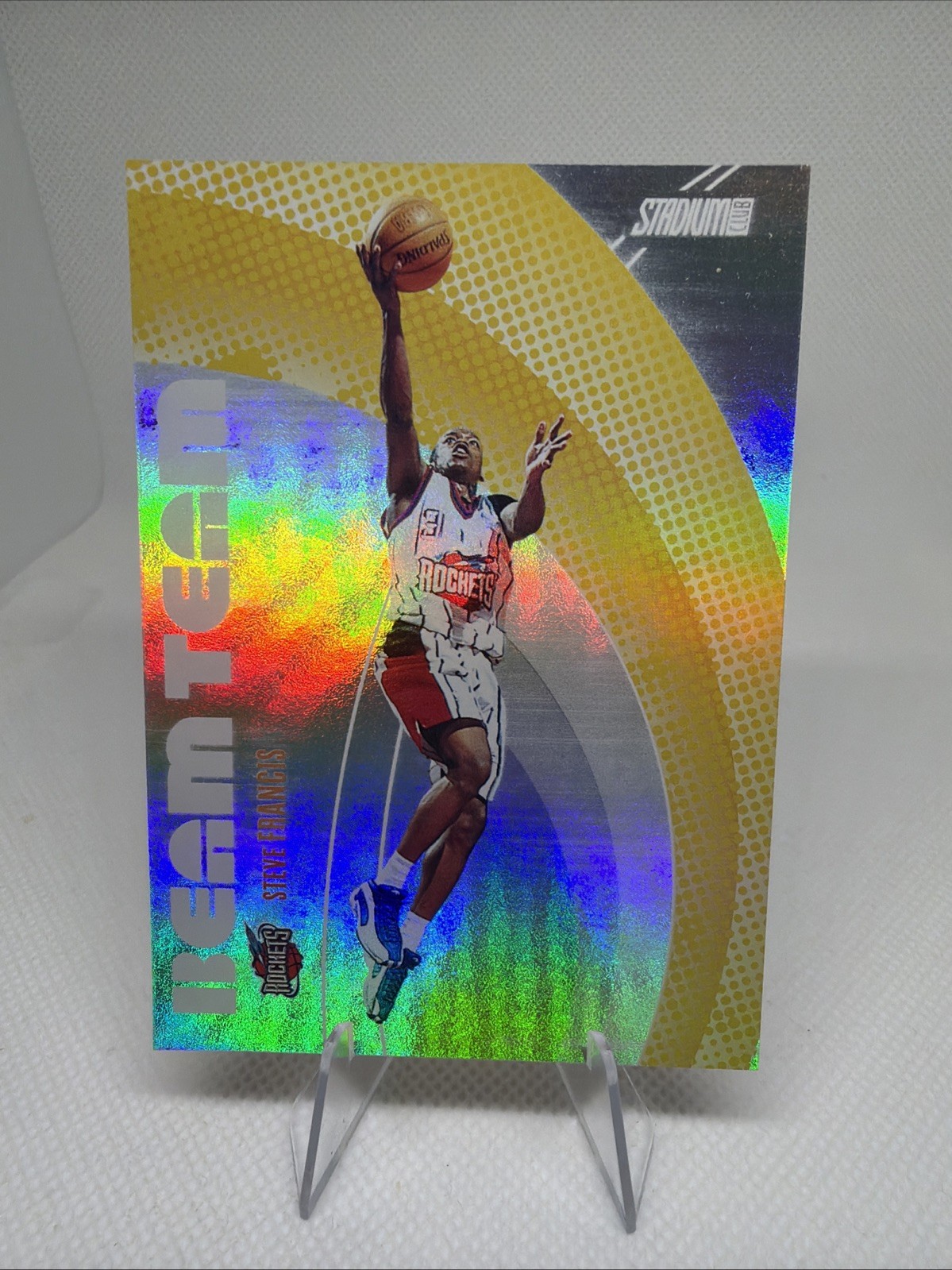 2002-03 Topps Stadium Club Beam Team Steve Francis # /500 Houston Rockets